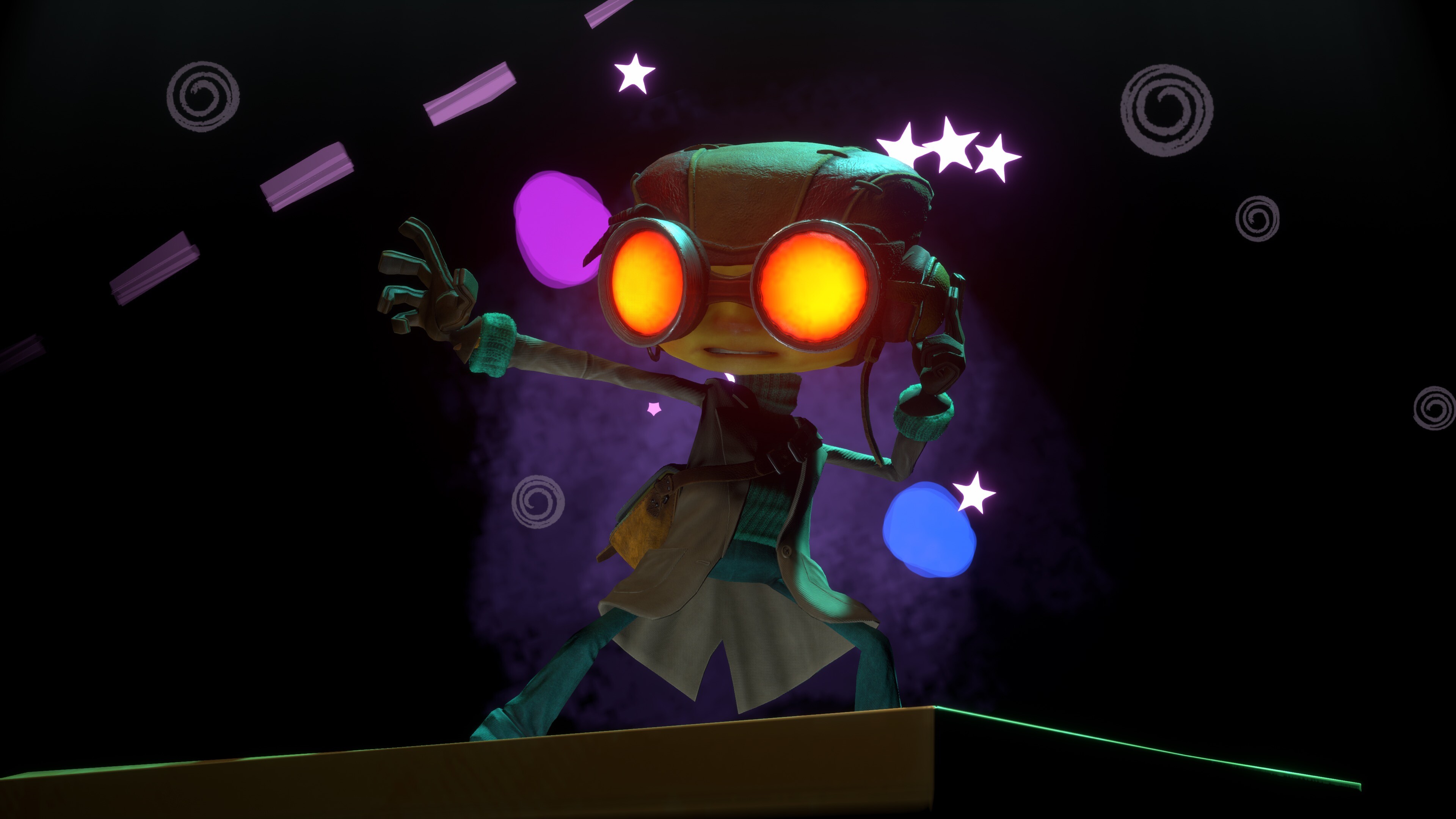 Psychonauts 2: The player controls Raz, a young acrobat that is training to become a Psychonaut. 3840x2160 4K Wallpaper.