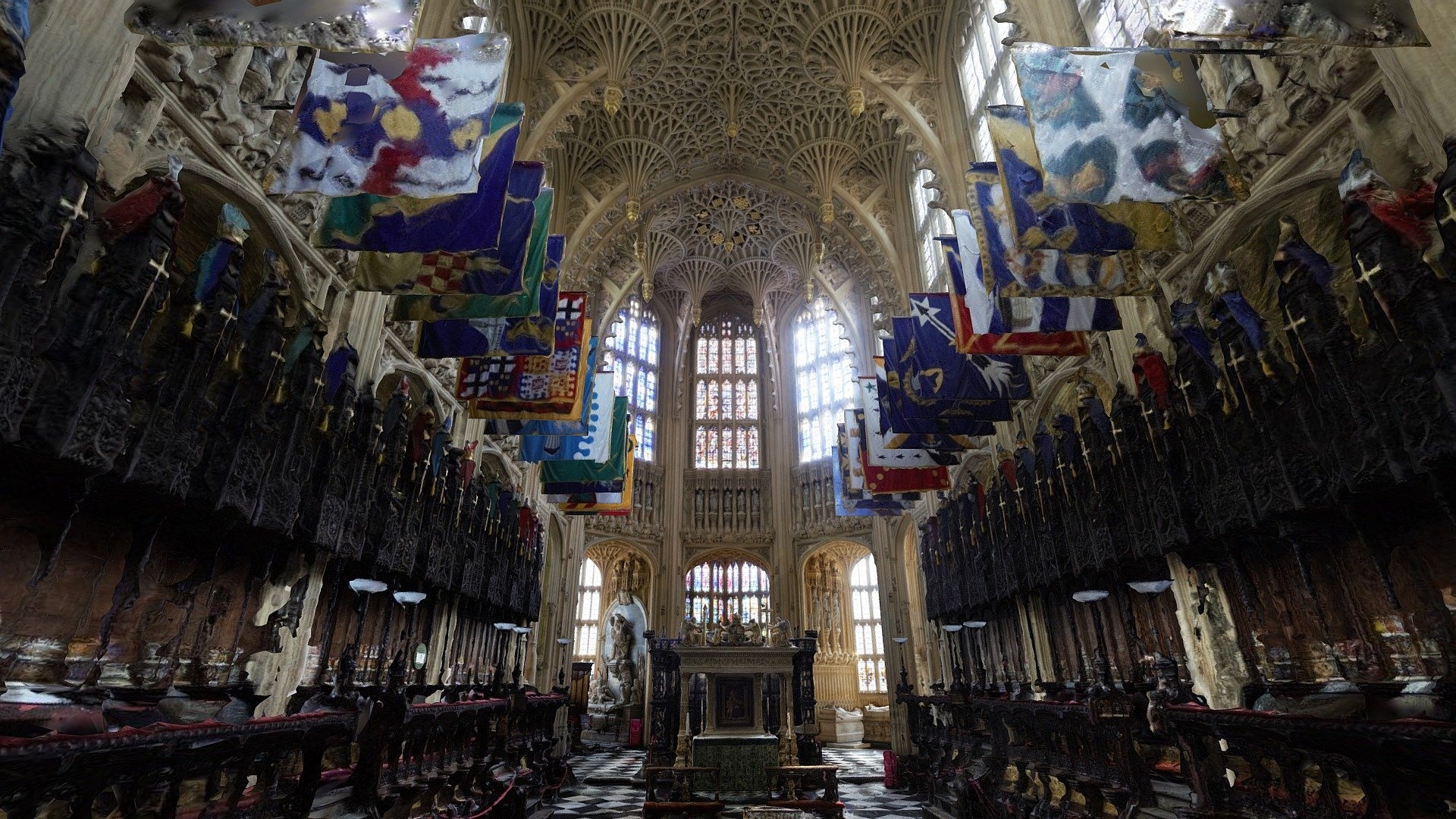 Atemberaubendes 3D-Modell von Westminster Abbey, 1920x1080 Full HD Desktop