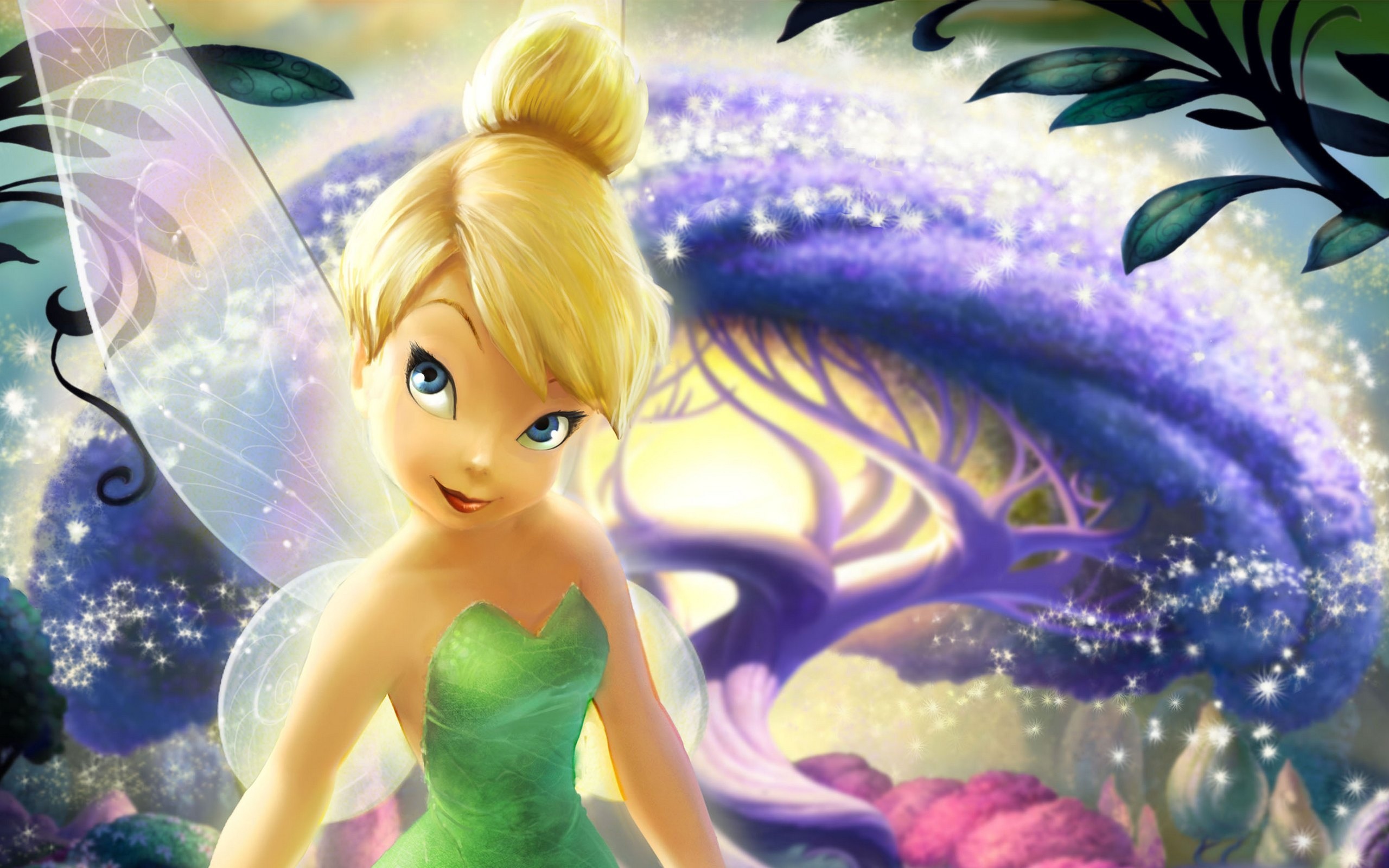 Magical forest wallpapers, Fairy wings and stars, Disney movie, Enchanting fantasy, 2560x1600 HD Desktop
