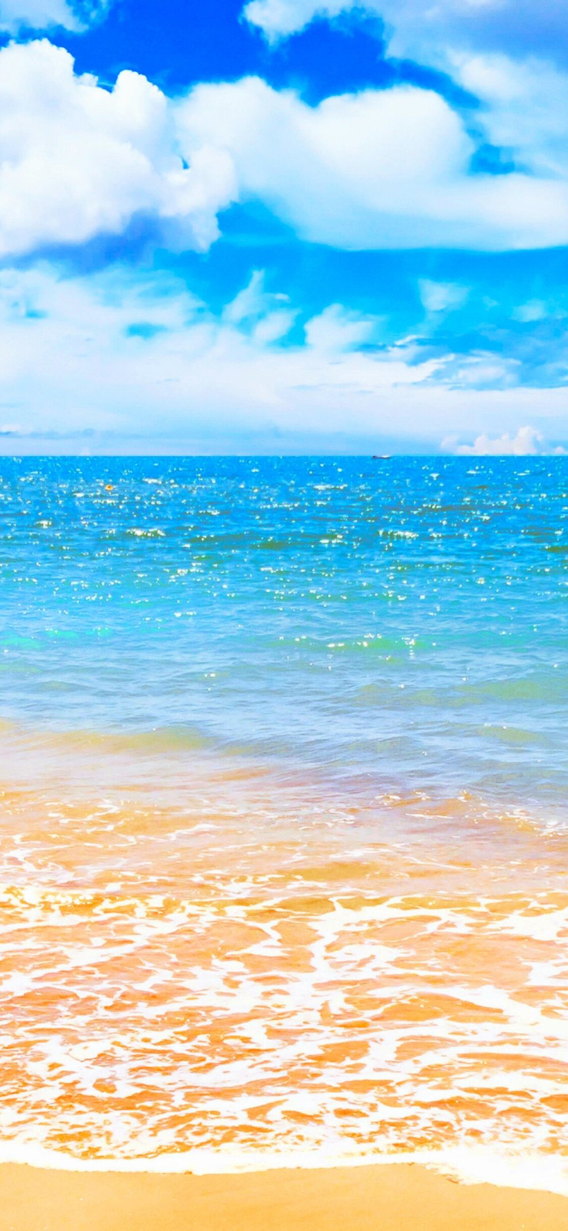 Summer: The hot sultry weather, Sunny days, Seaside. 1130x2440 HD Background.