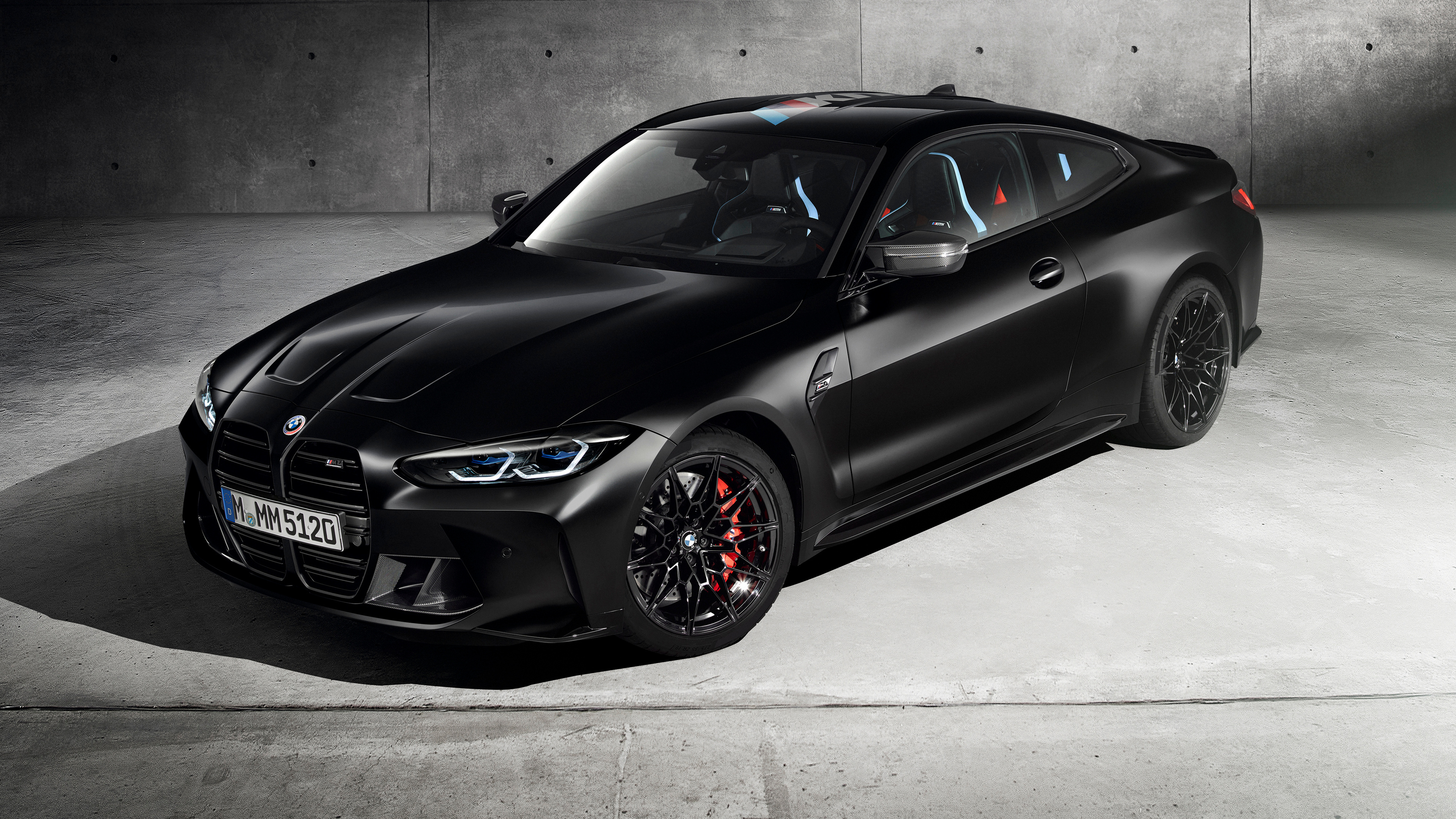 BMW M4, Black car, Sporty design, Automotive beauty, 3840x2160 4K Desktop