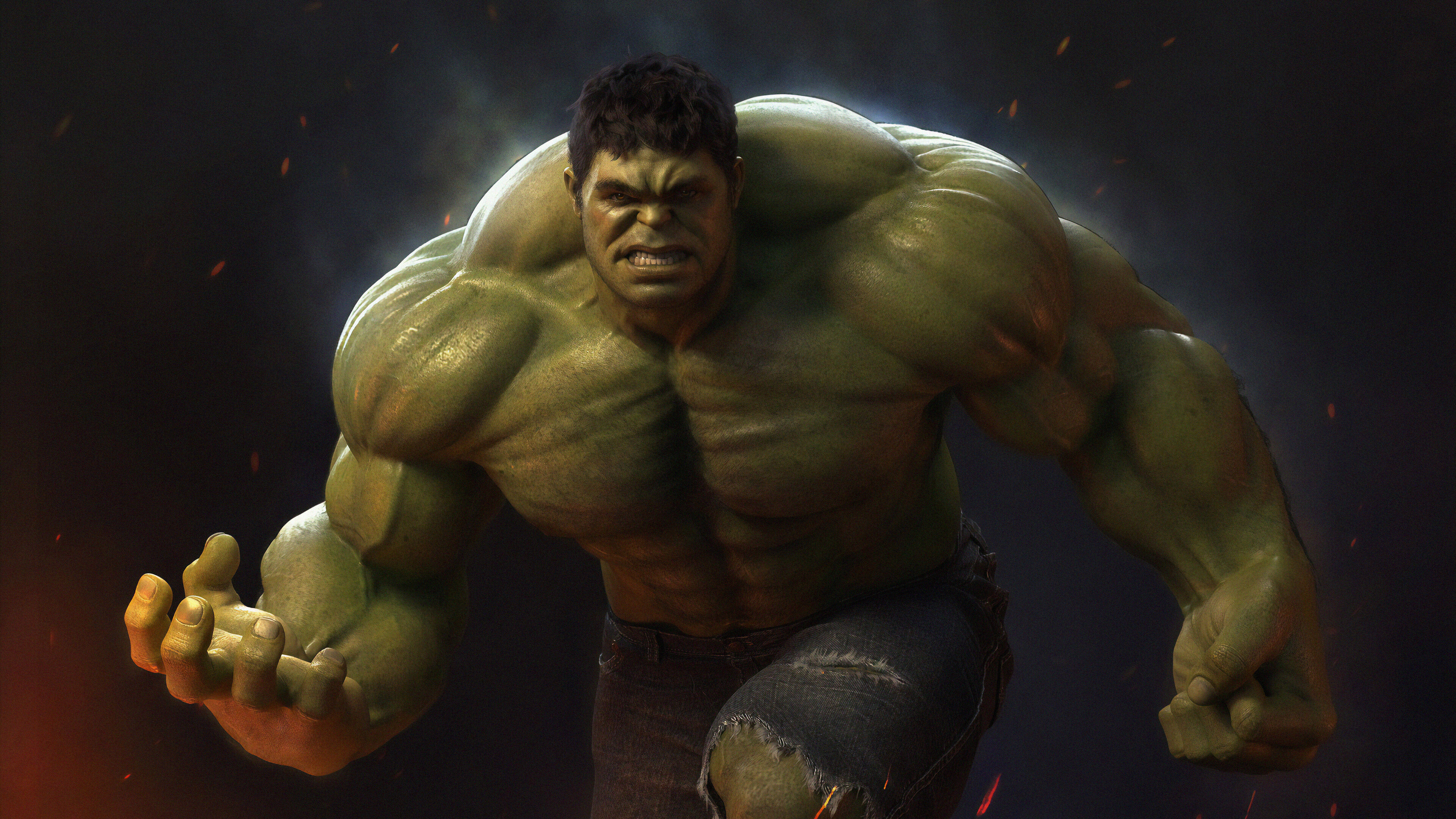Hulk: The character that first appeared in the debut issue of The Incredible Hulk in May 1962. 3840x2160 4K Background.
