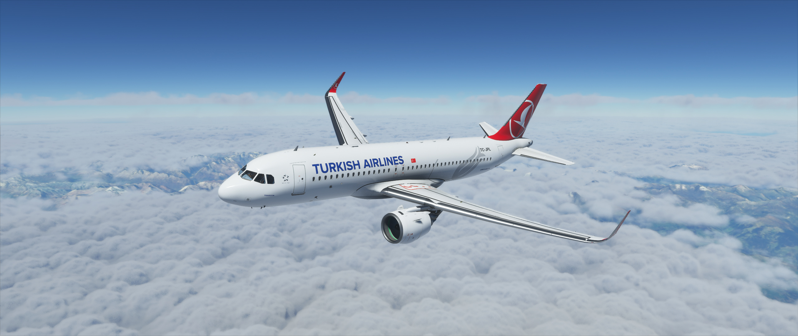 Turkish Airlines, Master A320neo, Livery list, Microsoft Flight Simulator, 2560x1080 Dual Screen Desktop