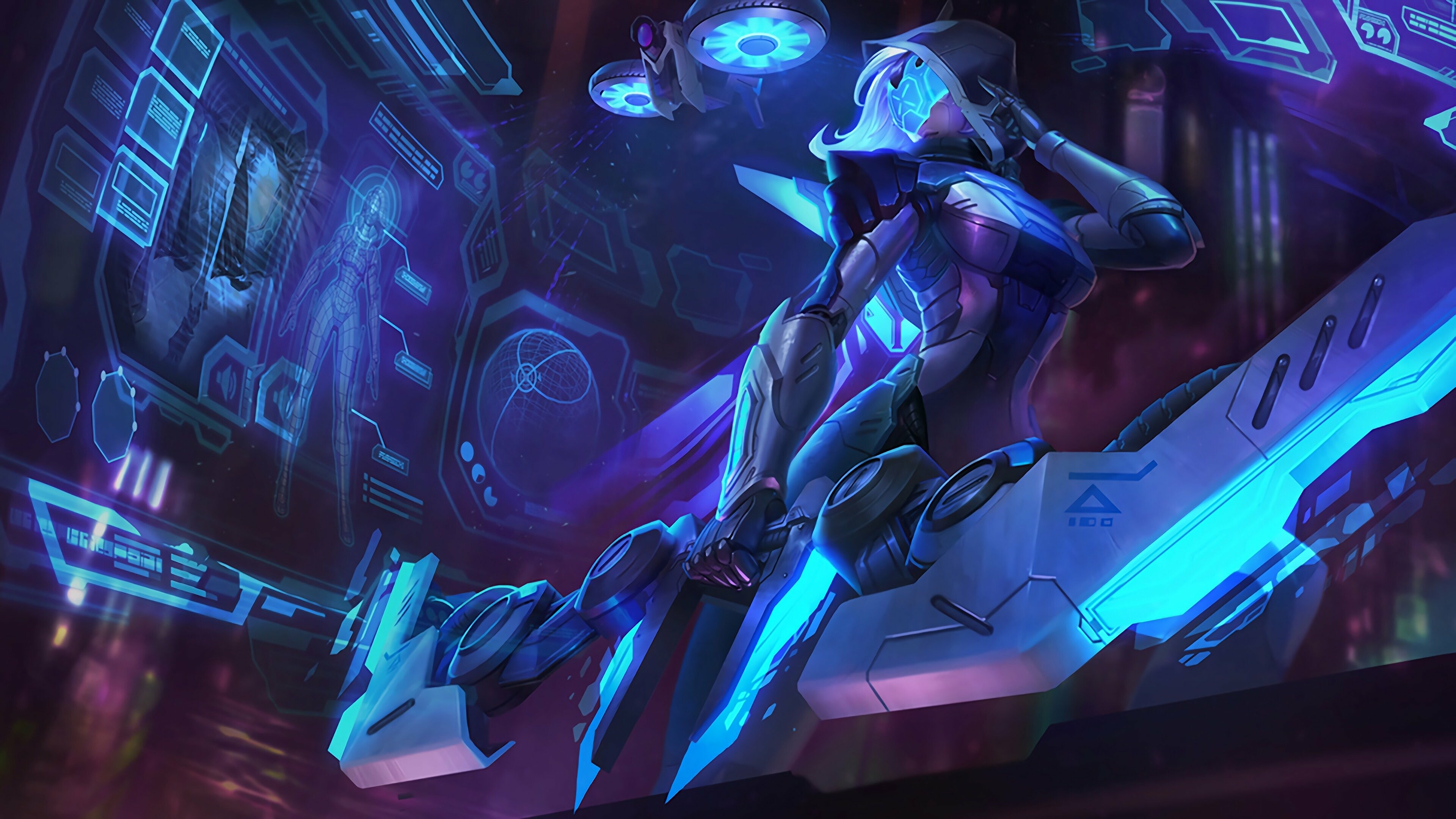 League of Legends: Ashe, the war mother of a famous tribe, Avarosan. 3840x2160 4K Background.