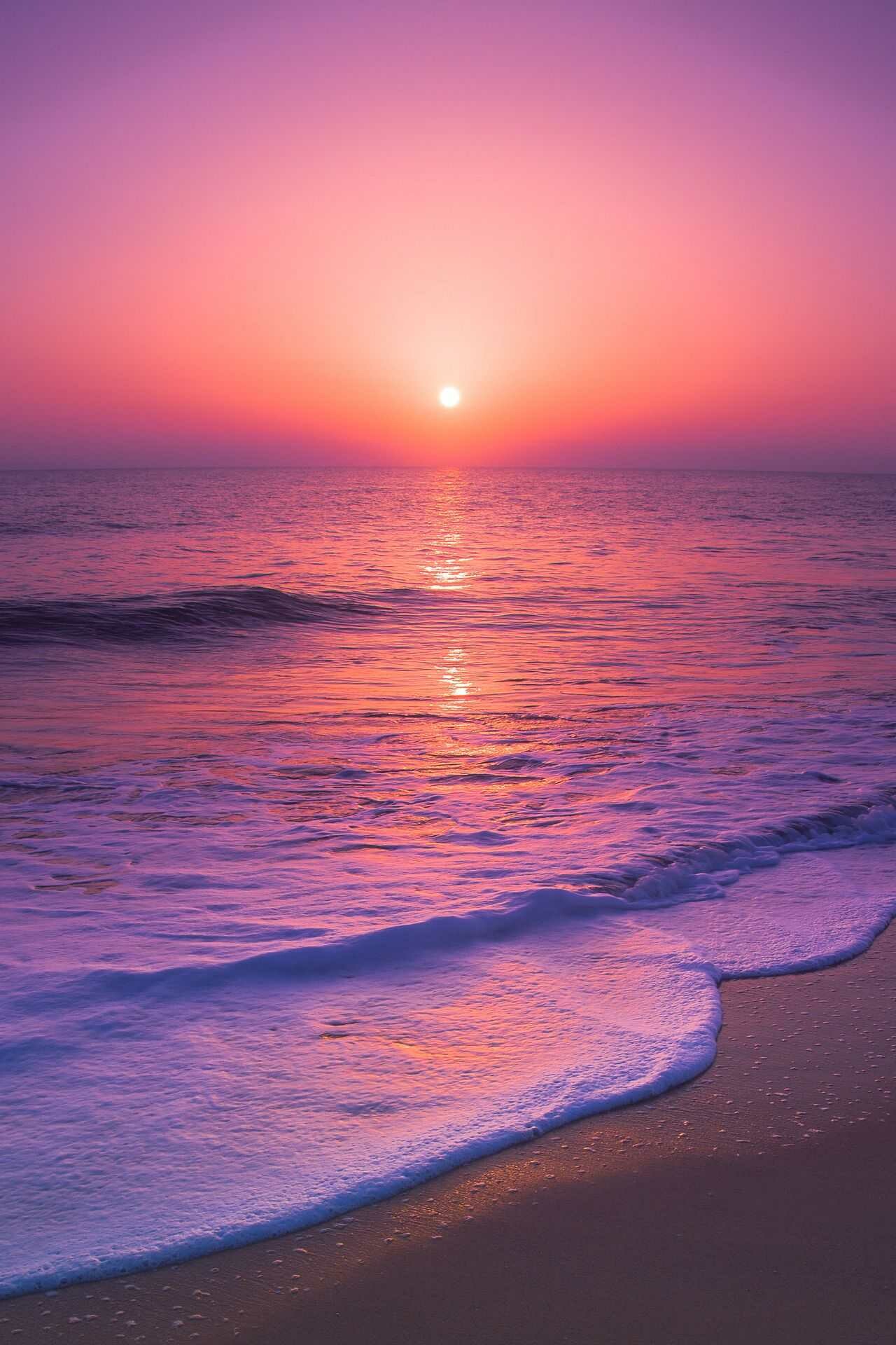 Sunset: Sundown, Maritime scenery, Seascape. 1280x1920 HD Background.