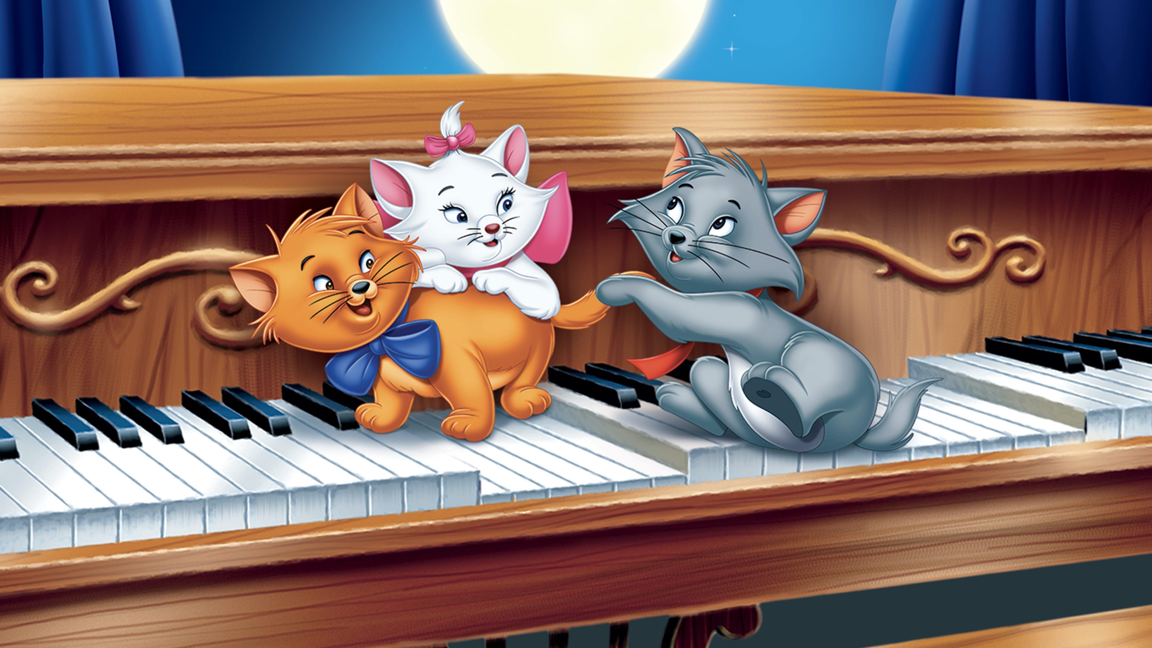 Aristocats' charm, Animated feline wonder, Disney magic, 3840x2160 4K Desktop