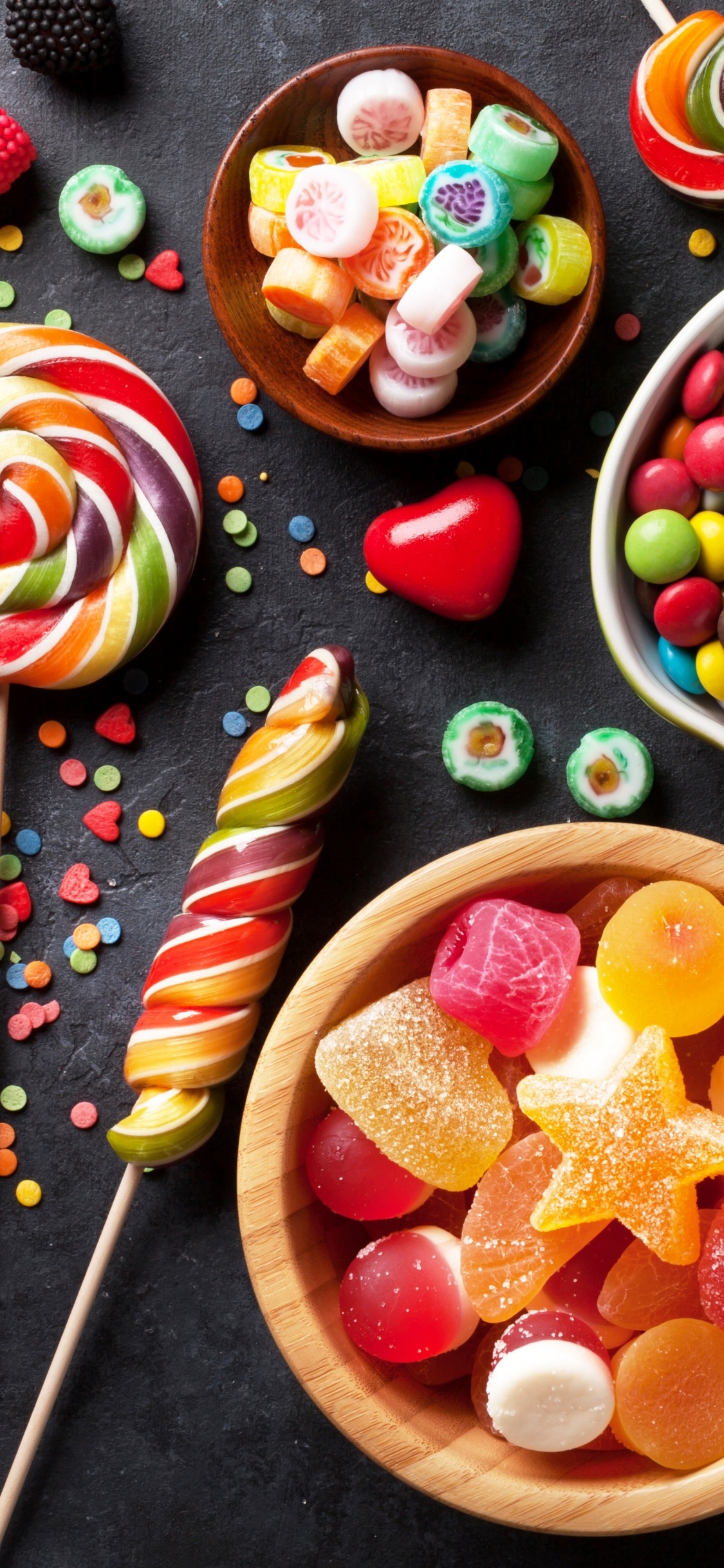 Candy-filled delight, Sweet and satisfying, Perfect for food lovers, Tempting indulgence, 1130x2440 HD Phone