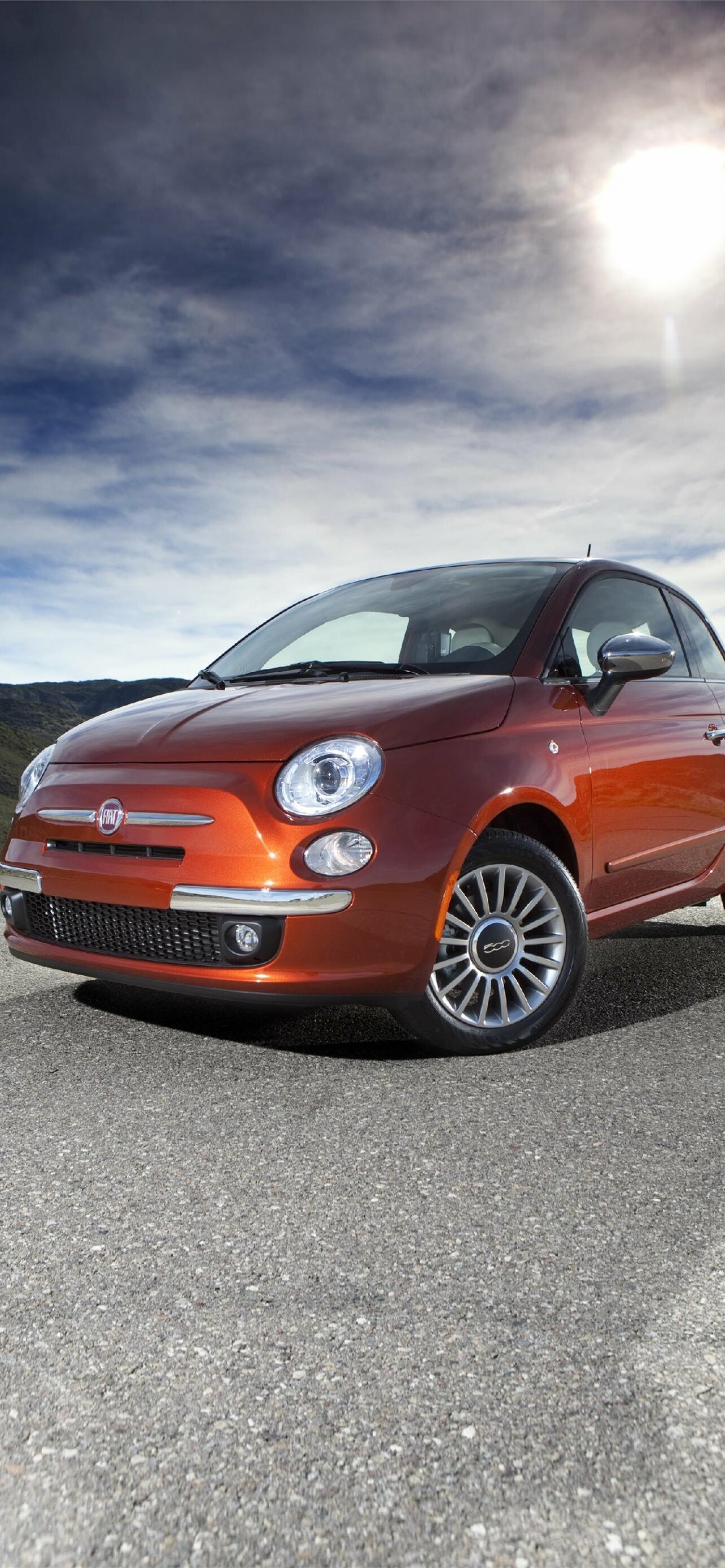 Fiat: The largest automobile manufacturer in Italy, Land vehicle. 1290x2780 HD Wallpaper.