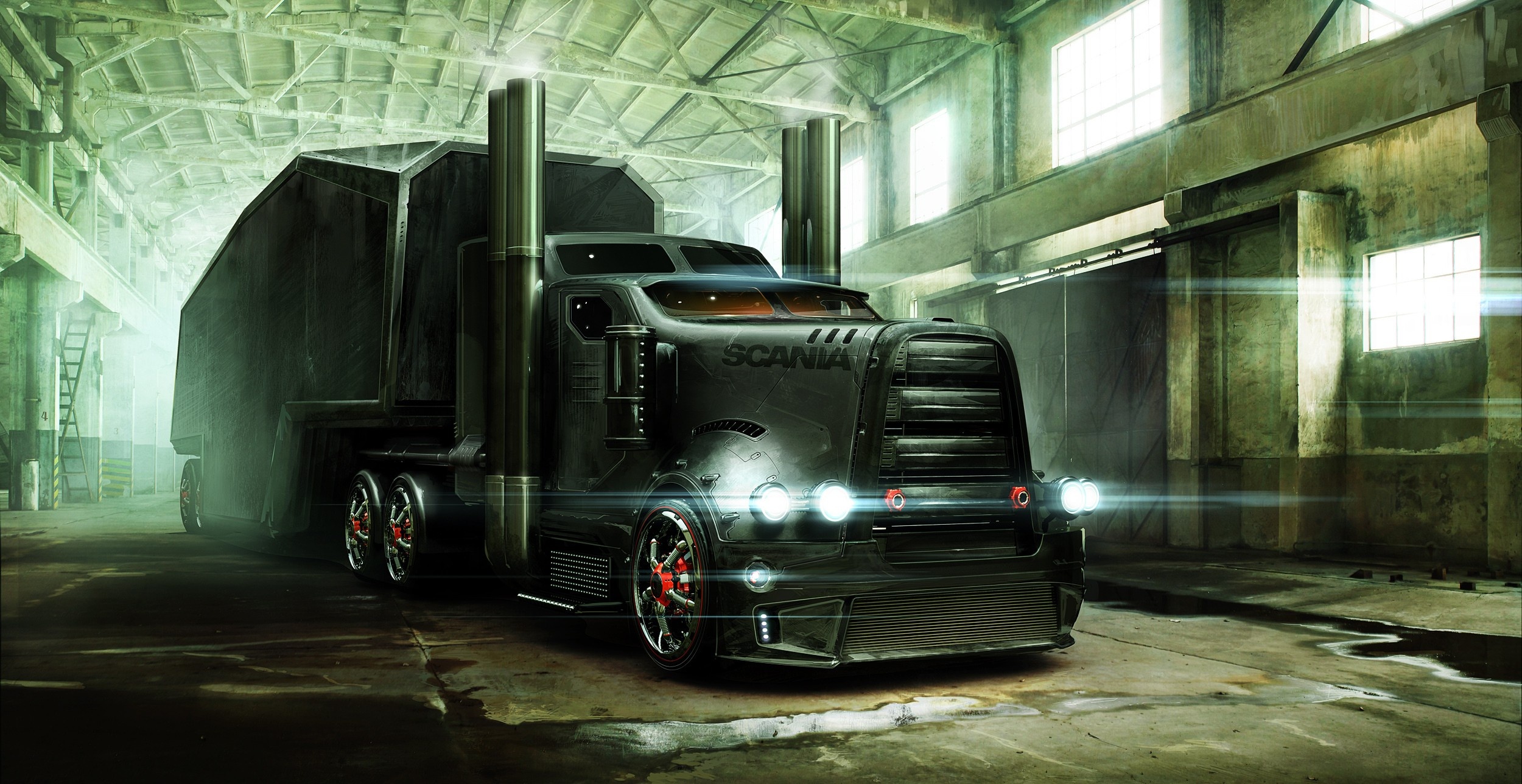 Fantasy truck, Scania chaos, 2500x1290 HD Desktop