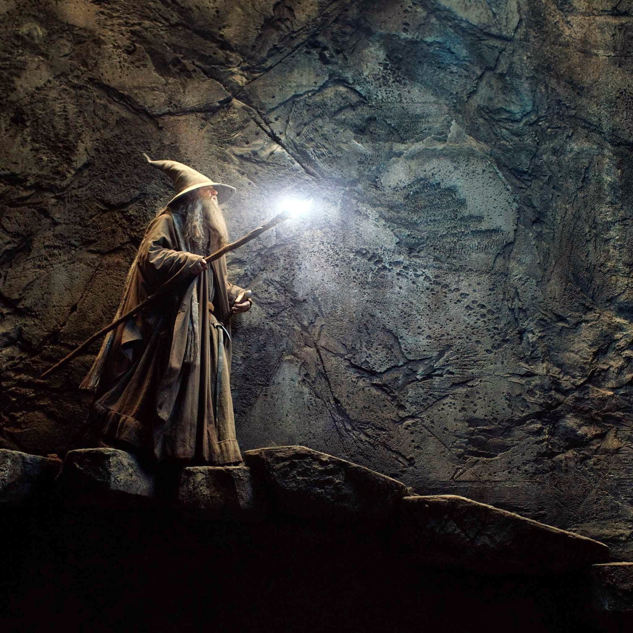 Gandalf, Legendary tales, Grey wizard, The Hobbit, 2050x2050 HD Phone