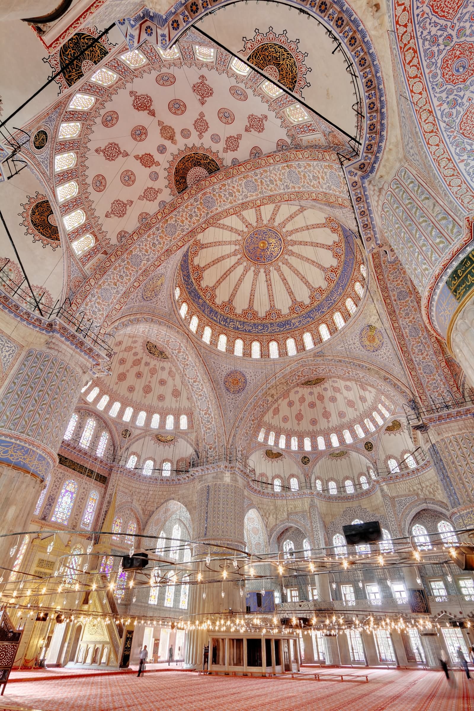 Blue Mosque, Interior view, Istanbul, Incredible, 1600x2400 HD Phone