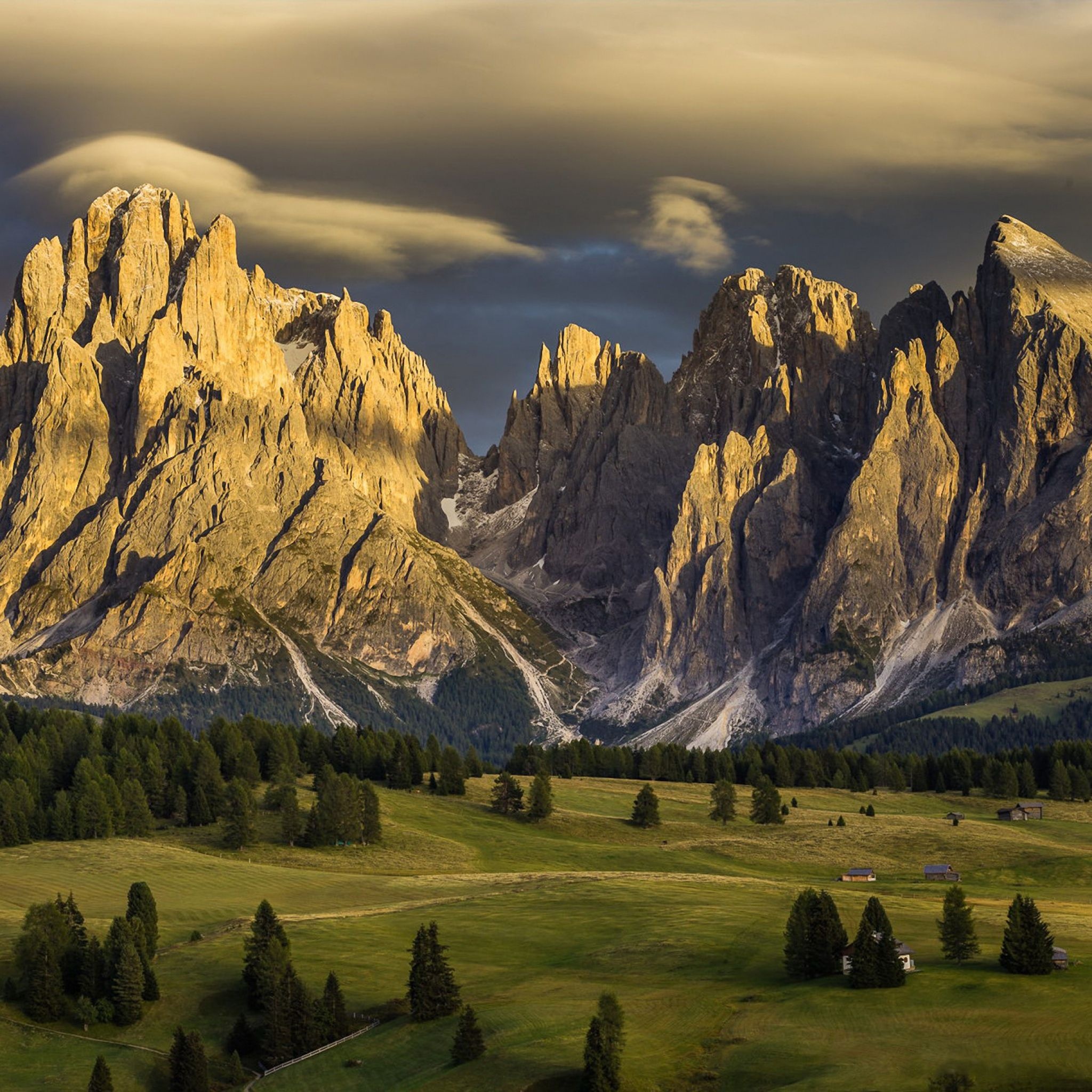 Alpe di Siusi, Dolomites nature, iPad wallpapers, Italian landscapes, 2050x2050 HD Phone