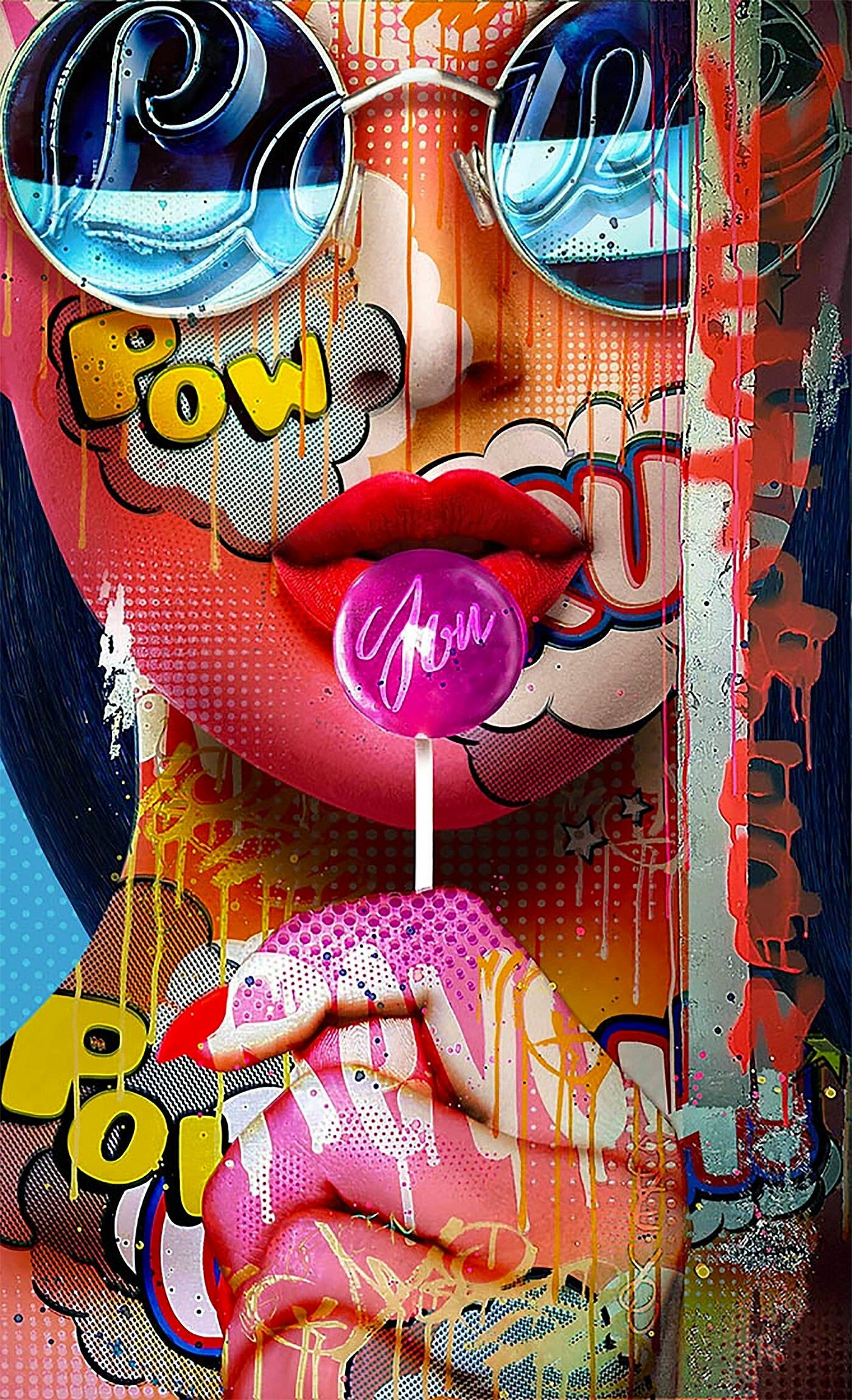 Pop Art: Themes are taken from comics, advertising, television. 1400x2310 HD Wallpaper.