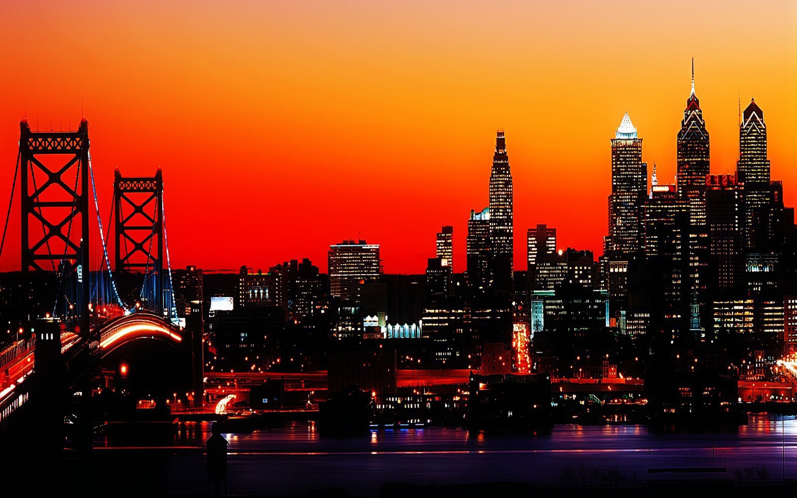Philadelphia skyline background, Wallpaper download, Philadelphia sports, Mobile wallpaper, 2560x1600 HD Desktop