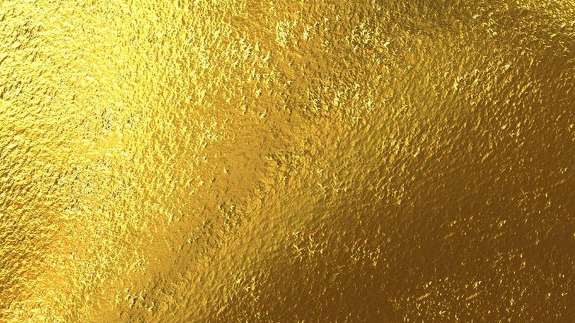 Gold Foil: The molten precious metal, The surface decorated with mechanical gilding. 1920x1080 Full HD Wallpaper.