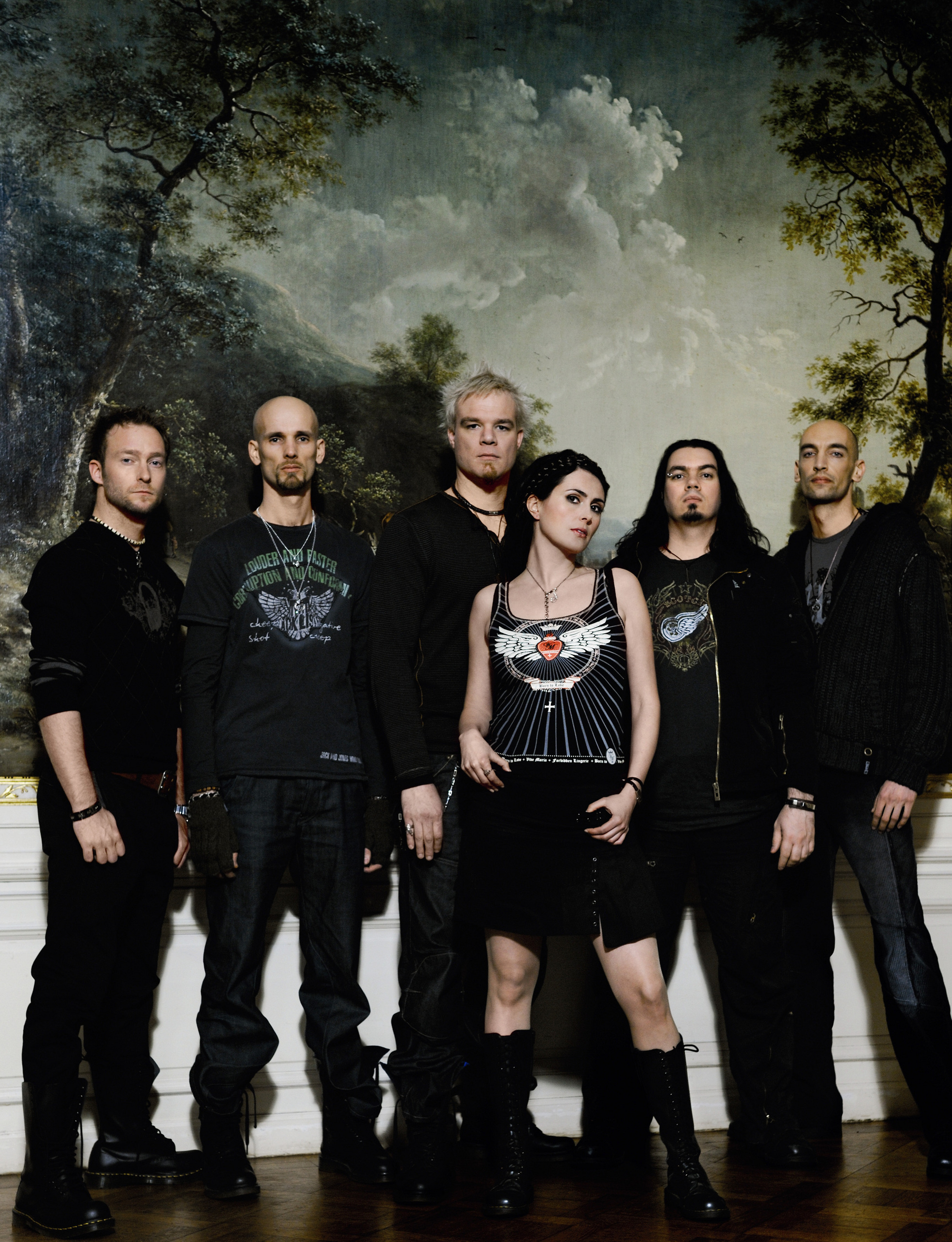 Within Temptation: A Dutch symphonic metal band, Founded in April 1996. 1970x2560 HD Background.