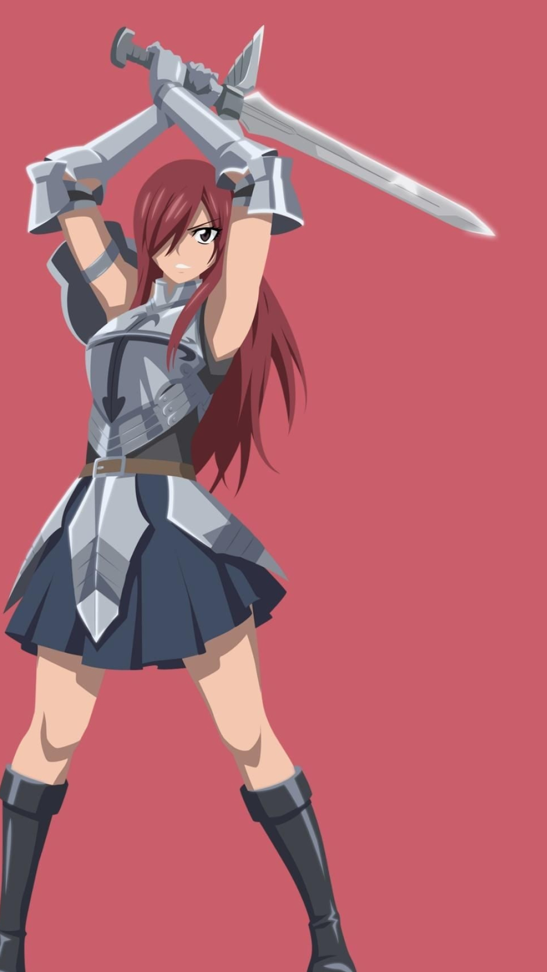 Erza, Fairy Tail, Mobile wallpapers, Wallpapercat collection, 1080x1920 Full HD Phone