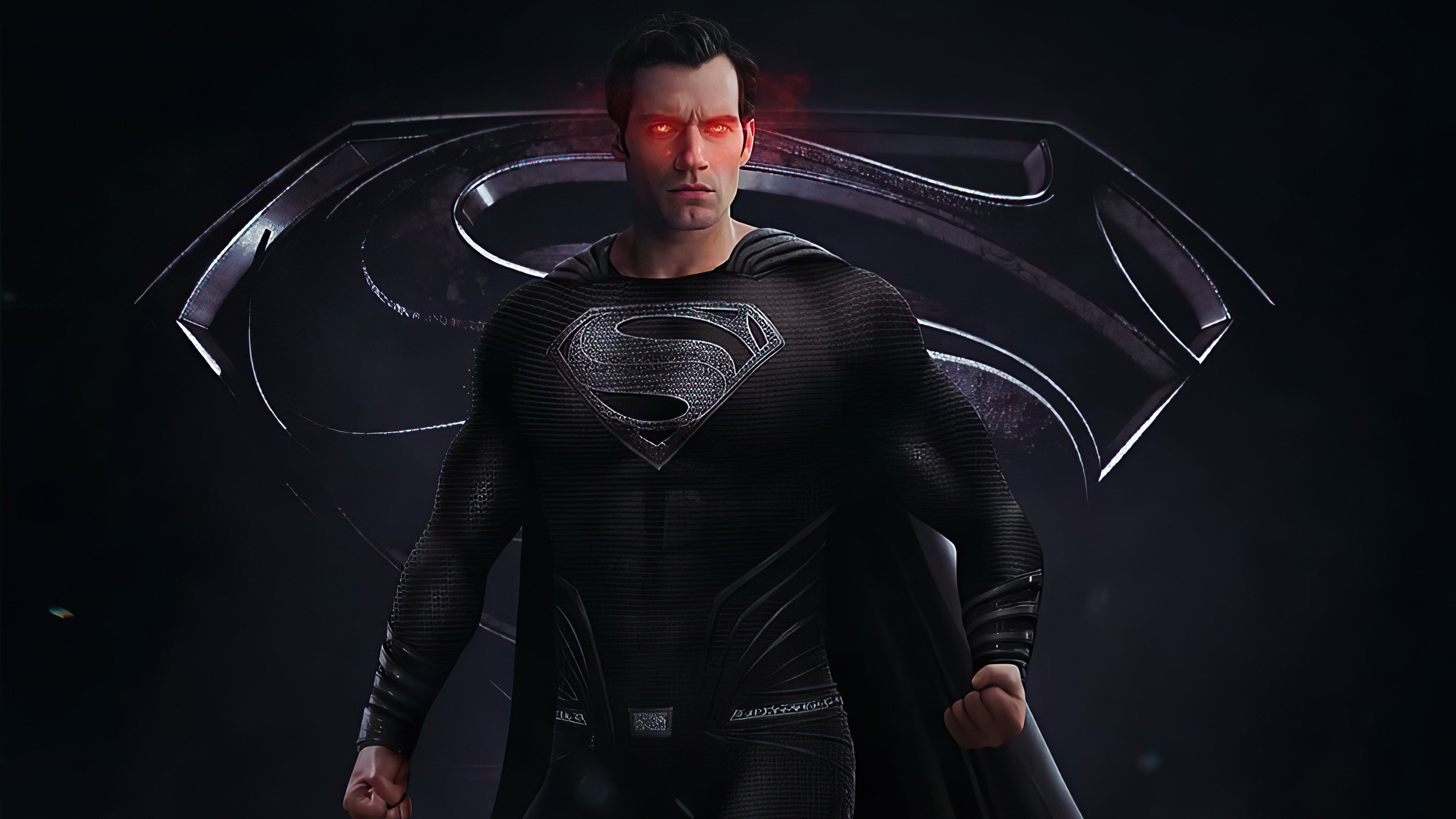 Black Superman suit, Superhero wallpapers, Superpowers unleashed, Epic imagery, 3840x2160 4K Desktop