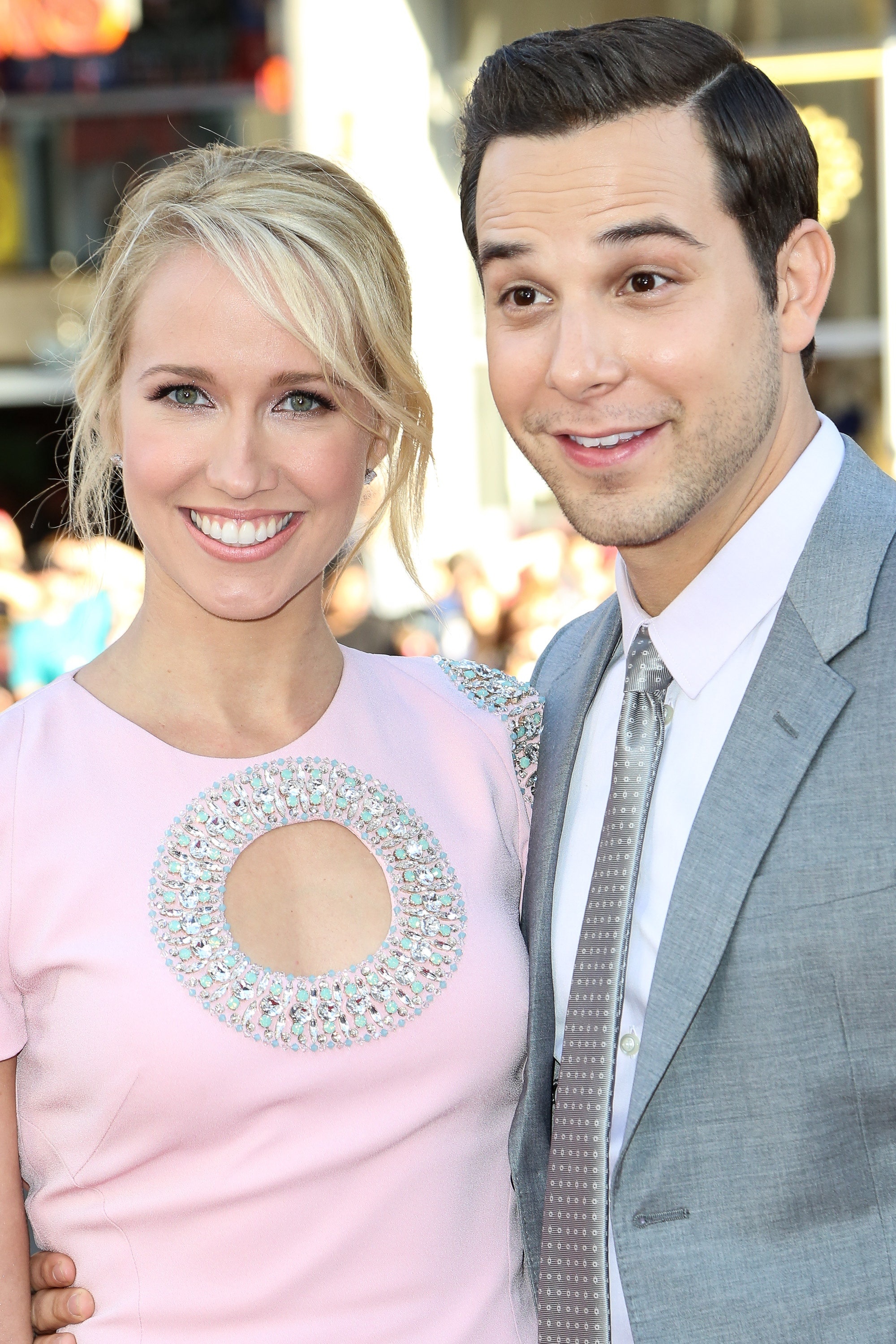 Skylar Astin: Pitch Perfect Stars, Anna Camp, Champagne-colored diamond for the engagement. 2000x3000 HD Background.