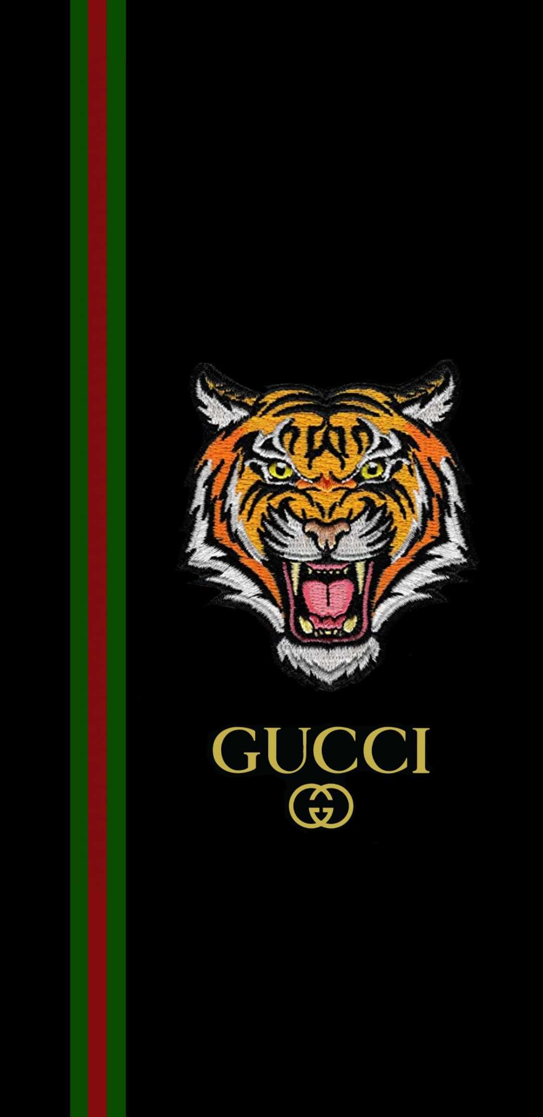 Gucci: Graceful, powerful and majestic, The tiger synonymous with Alessandro Michele's creative vision. 1080x2220 HD Background.
