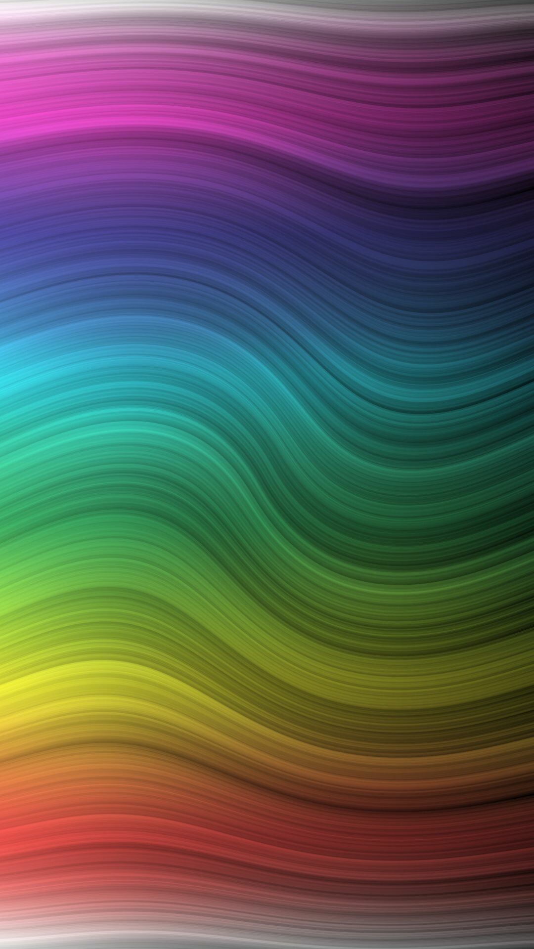 Rainbow Colors: Art that uses straight and curved lines and color to form shapes. 1080x1920 Full HD Background.