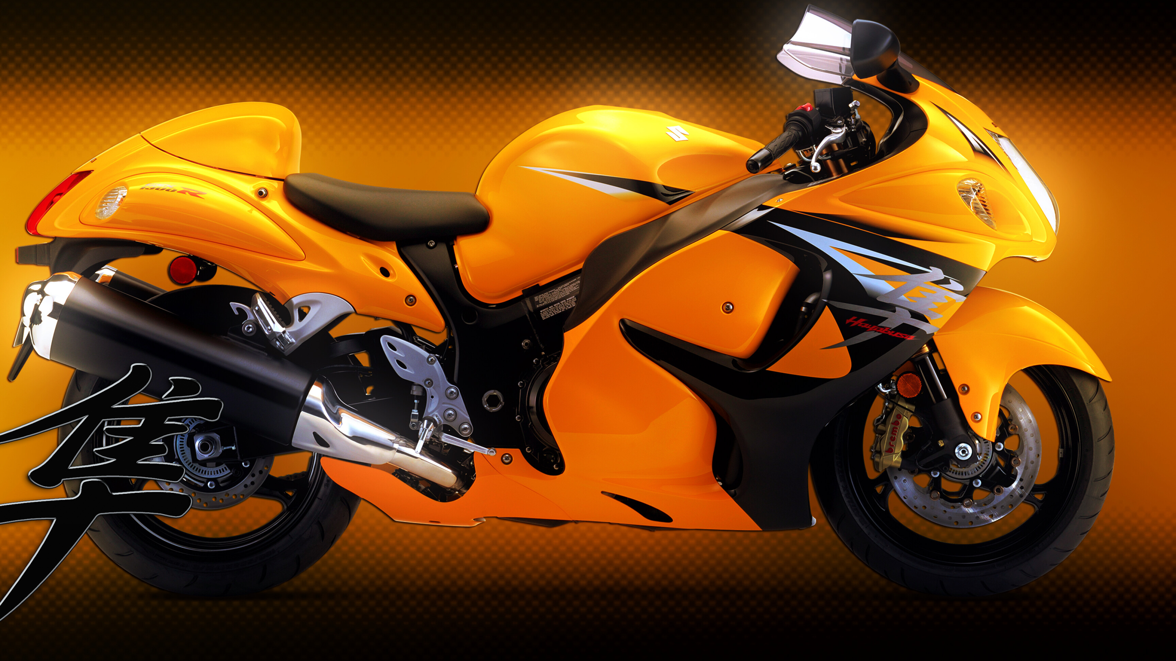 Suzuki Hayabusa: A sports motorcycle made since 1999, GSX1300R. 3840x2160 4K Wallpaper.
