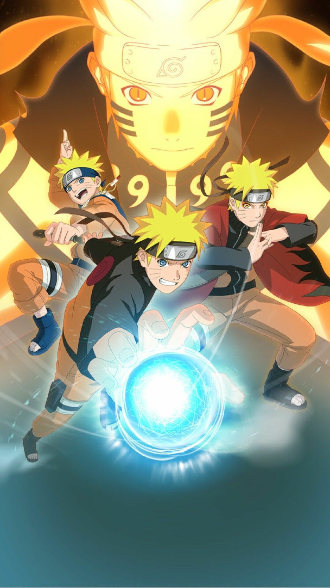 Naruto: Shippuden, An anime series mainly adapted from Part II of Masashi Kishimoto's original manga series, 500 episodes. 1080x1920 Full HD Wallpaper.