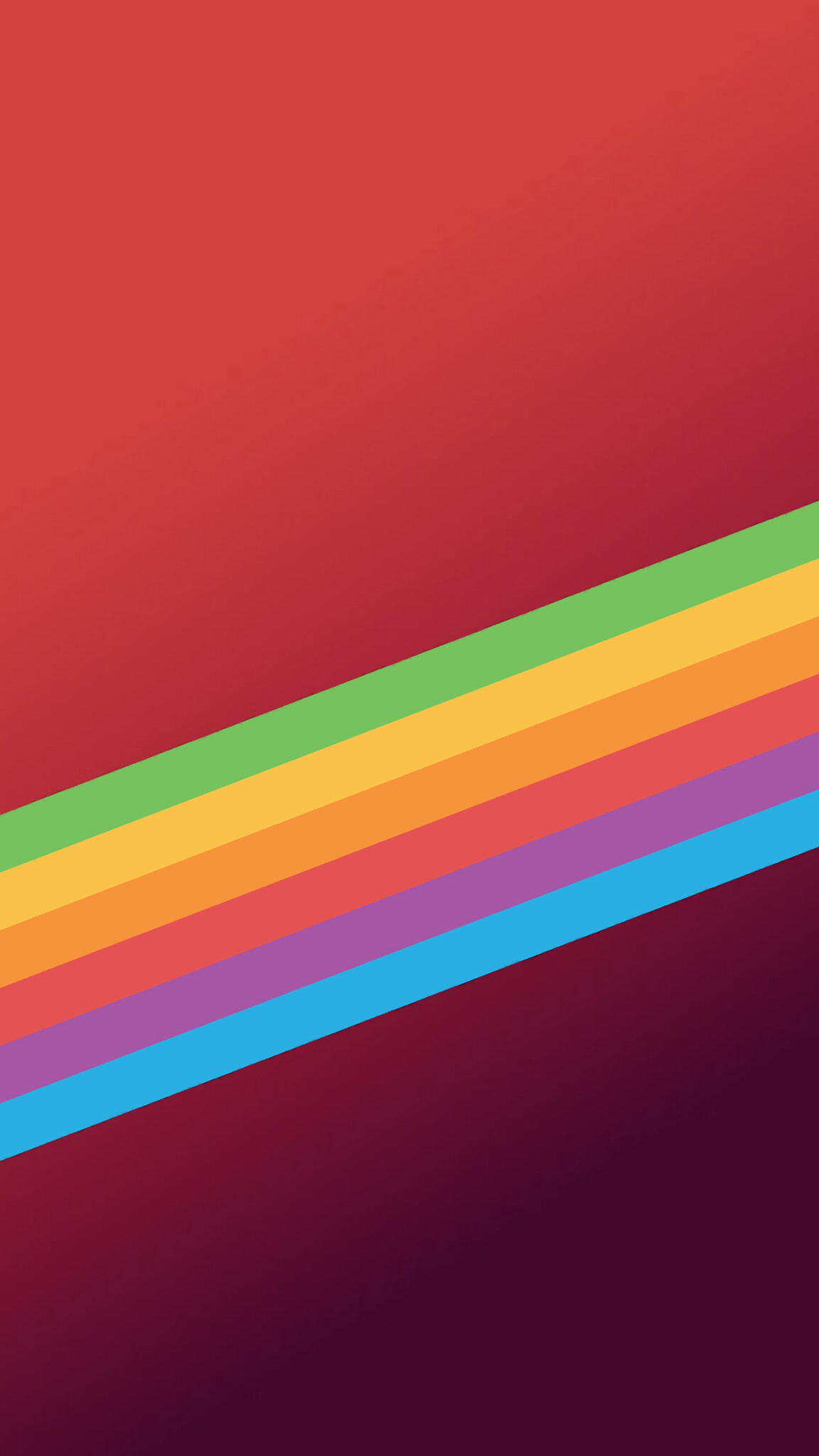 Rainbow Colors: Custom multitone lines, Parallels, Gradient. 1160x2050 HD Wallpaper.