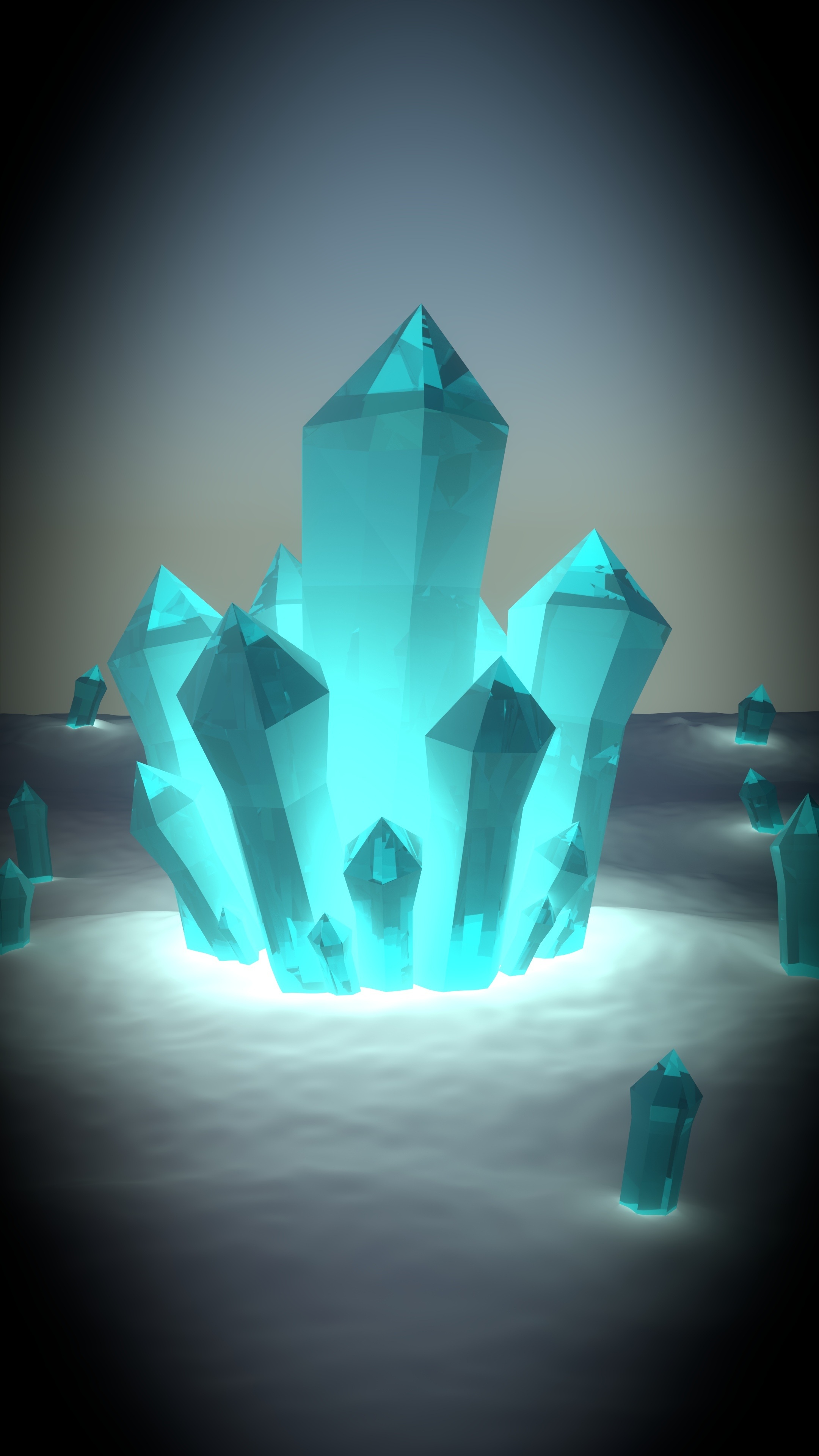 Ice crystal fantasy, Enchanting visuals, Magic in motion, Frozen wonderland, 2160x3840 4K Phone