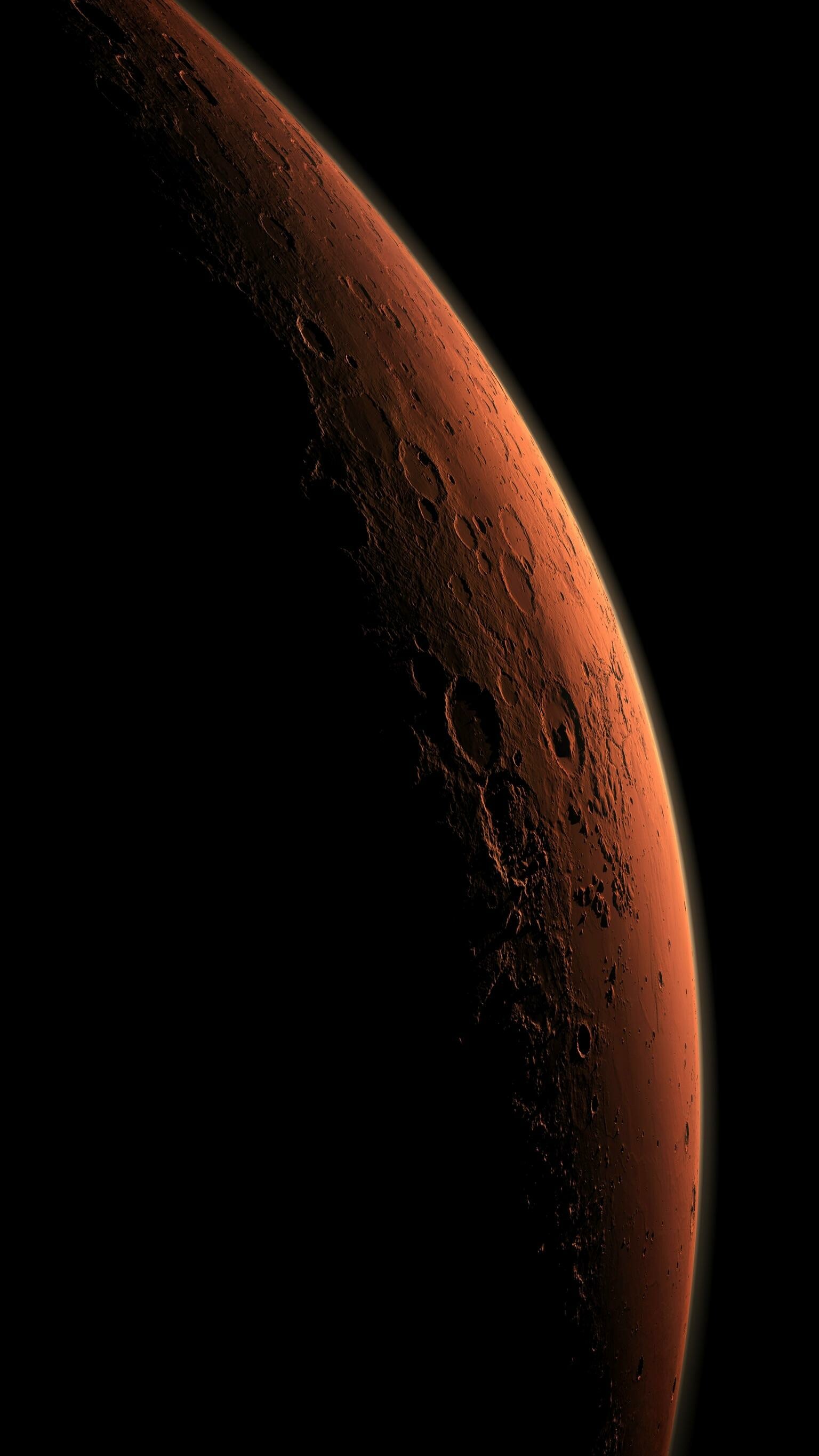 Mars: One of the brightest objects in Earth's sky. 1540x2730 HD Background.