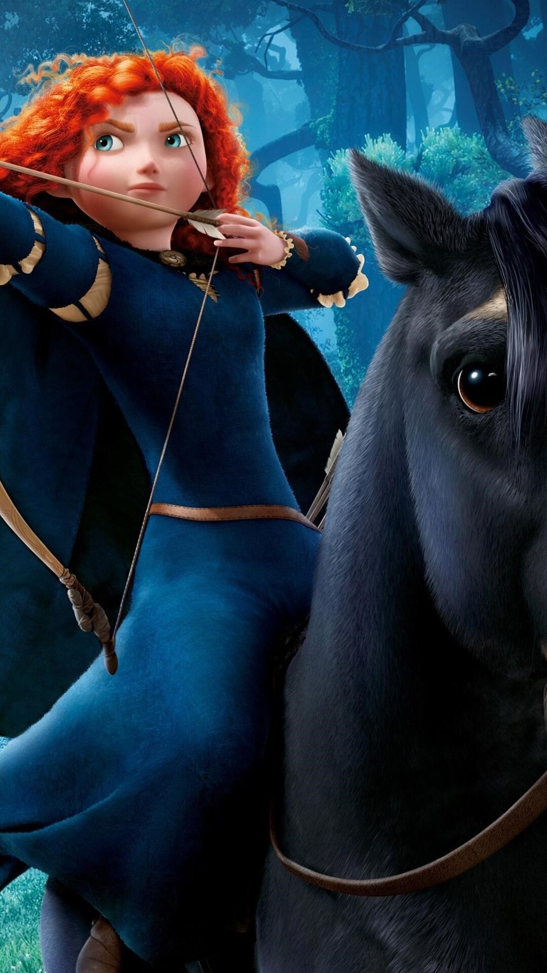 Princess Merida, Brave, Animation, iPhone Wallpapers, 1080x1920 Full HD Phone