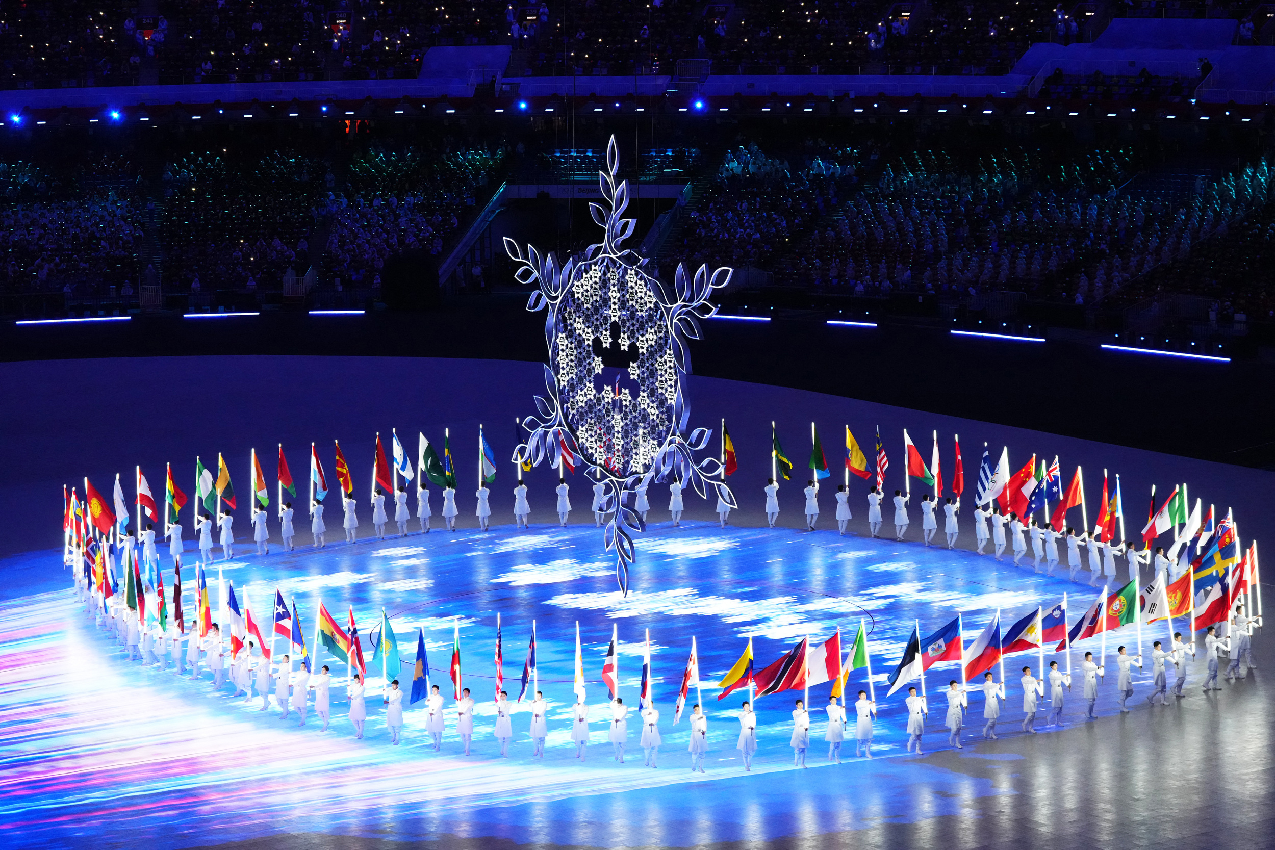 Olympics: Beijing Winter Olympic Games: stunning closing ceremony, Beijing National Stadium. 2500x1670 HD Wallpaper.