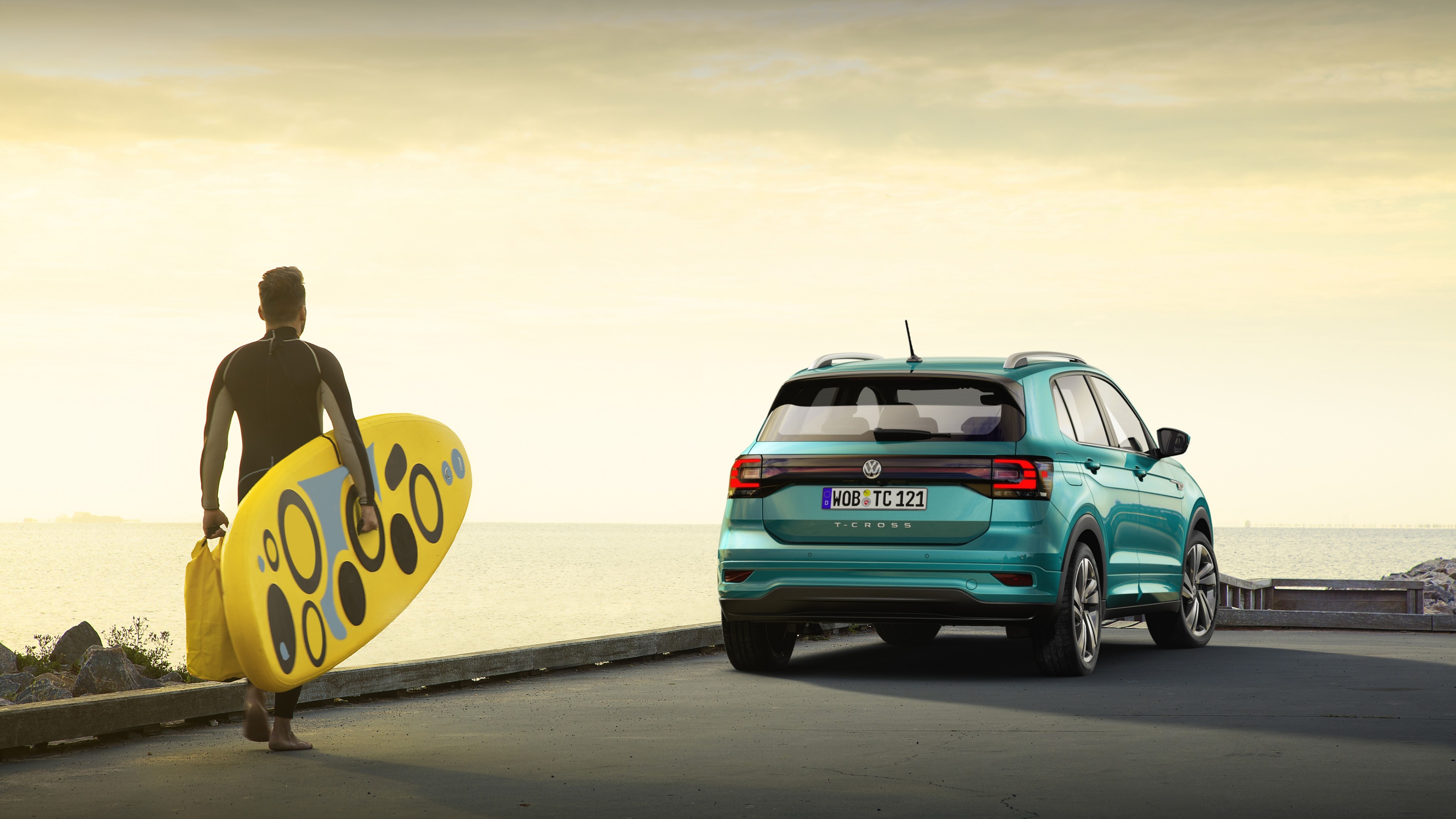 Volkswagen T-Cross, SUV design, 2019 model, Cars and bikes, 3840x2160 4K Desktop