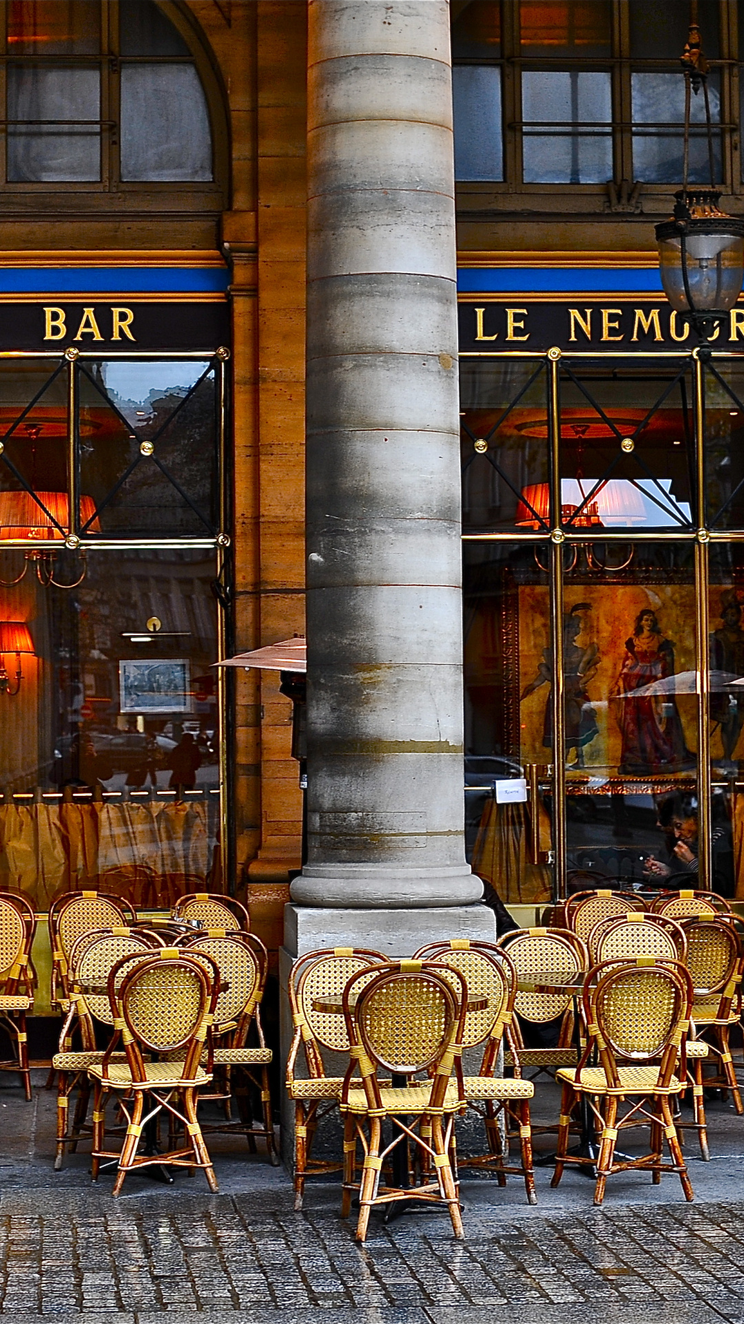 Paris caf vibes, Desktop wallpapers, French elegance, Cozy ambiance, 1080x1920 Full HD Handy