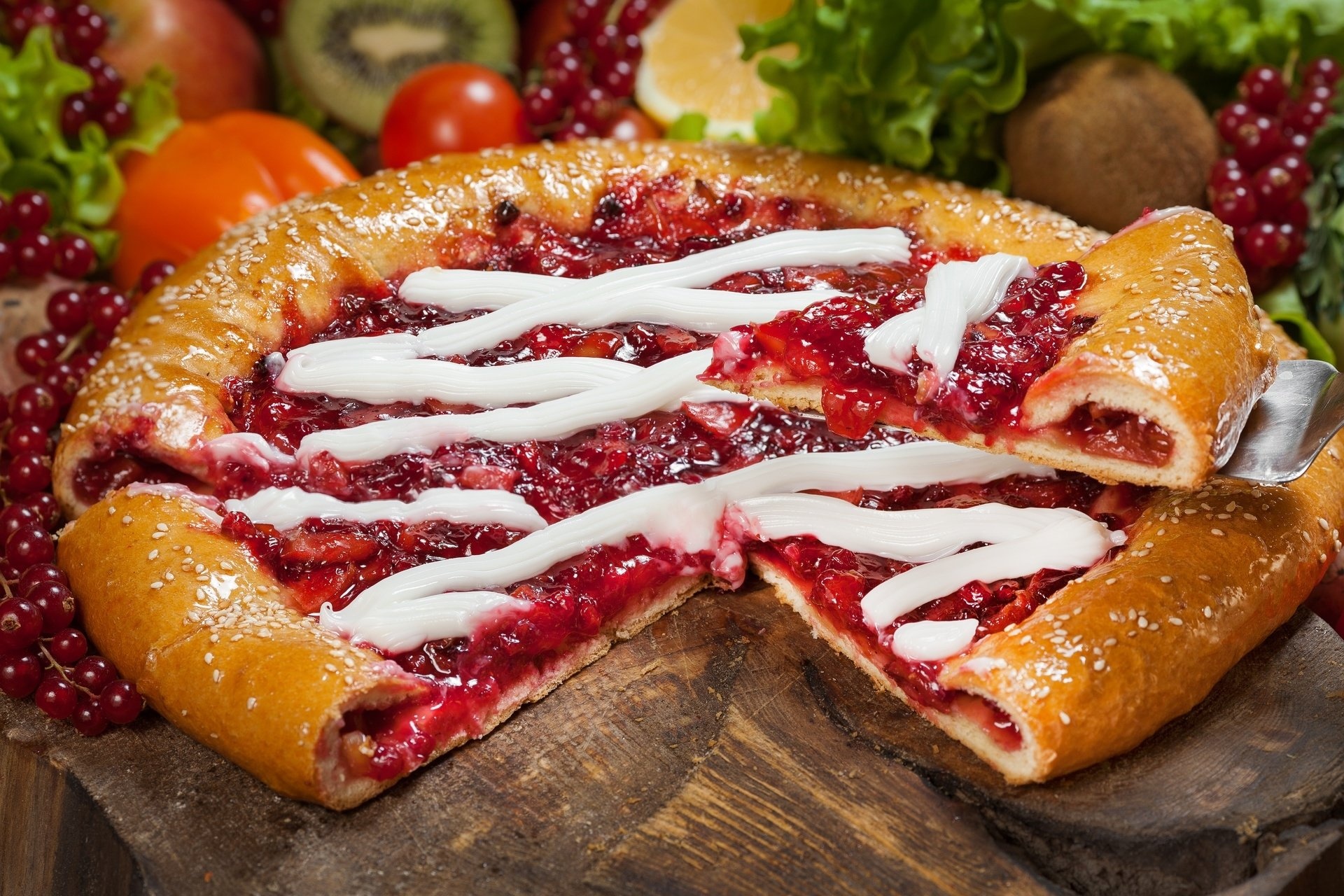 Pie: Contains a sweet filling of fruit, custard, or a pastry cream. 1920x1280 HD Wallpaper.
