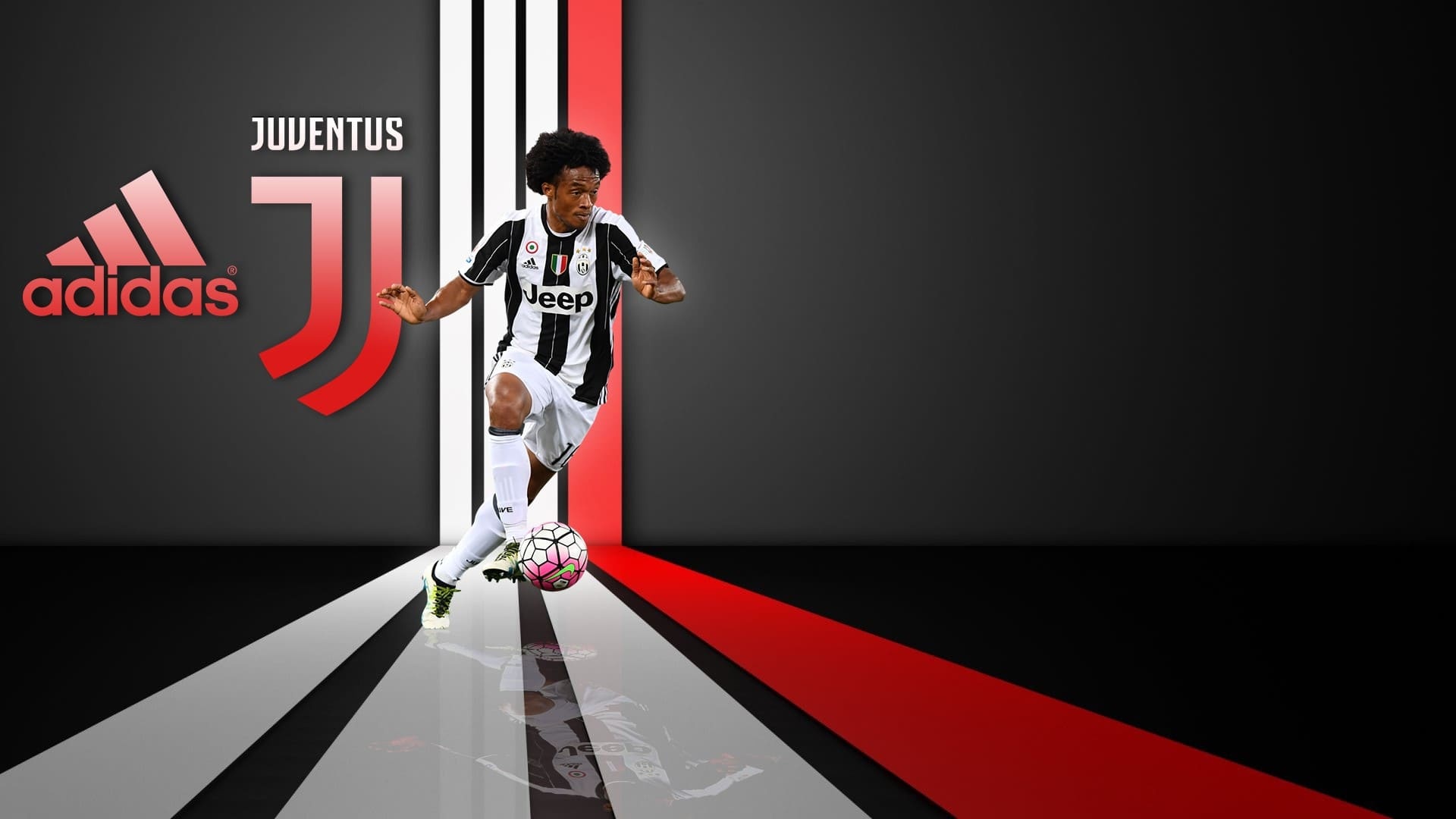 Juventus: Juan Cuadrado, Colombian professional footballer, Serie A. 1920x1080 Full HD Background.