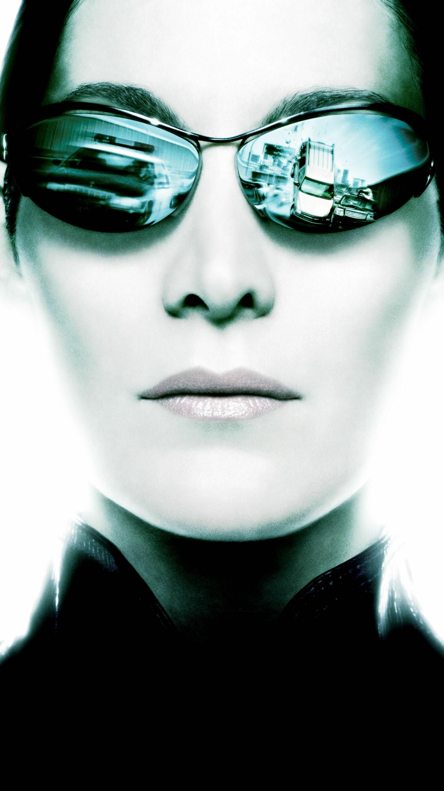 Matrix Franchise: Reloaded, Trinity, A human freed by Morpheus, a crewmember of the Nebuchadnezzar. 1540x2740 HD Background.