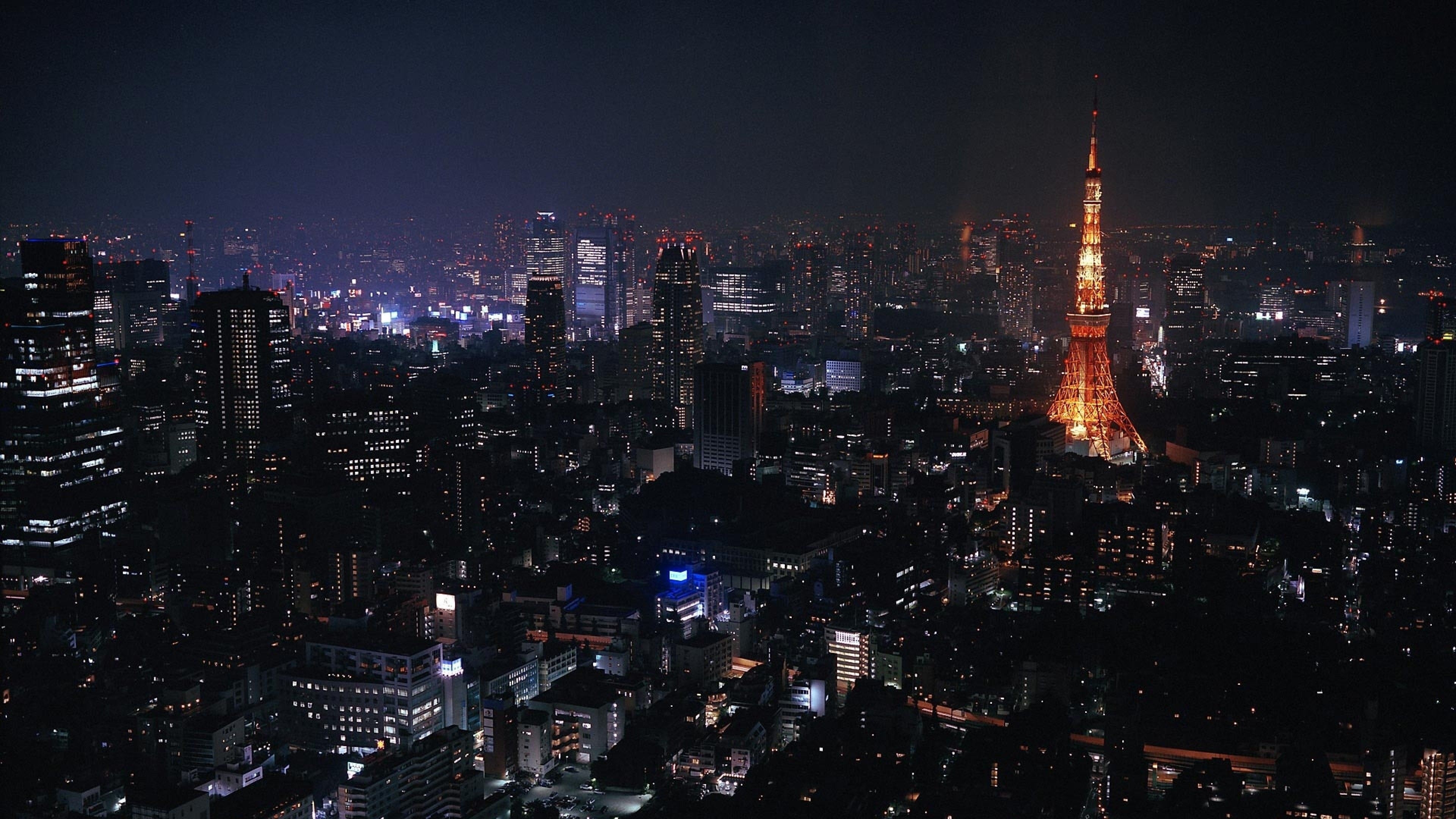 Tokyo Tower, Tokyo city wallpapers, Modern metropolis, Japanese urban life, 3840x2160 4K Desktop