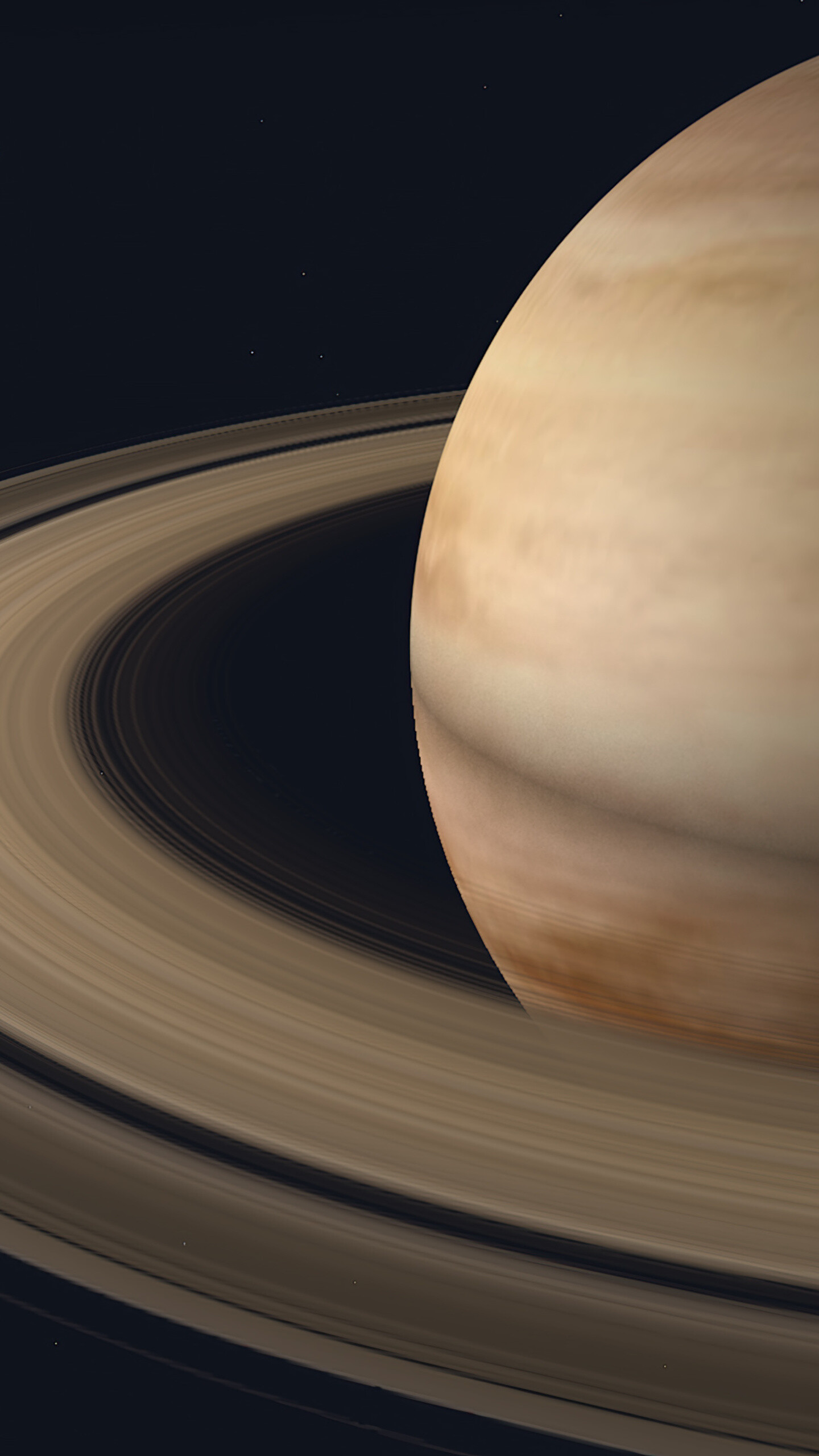 Saturn: The equatorial diameter of the planet is 120,536 km, Cosmos. 1440x2560 HD Wallpaper.