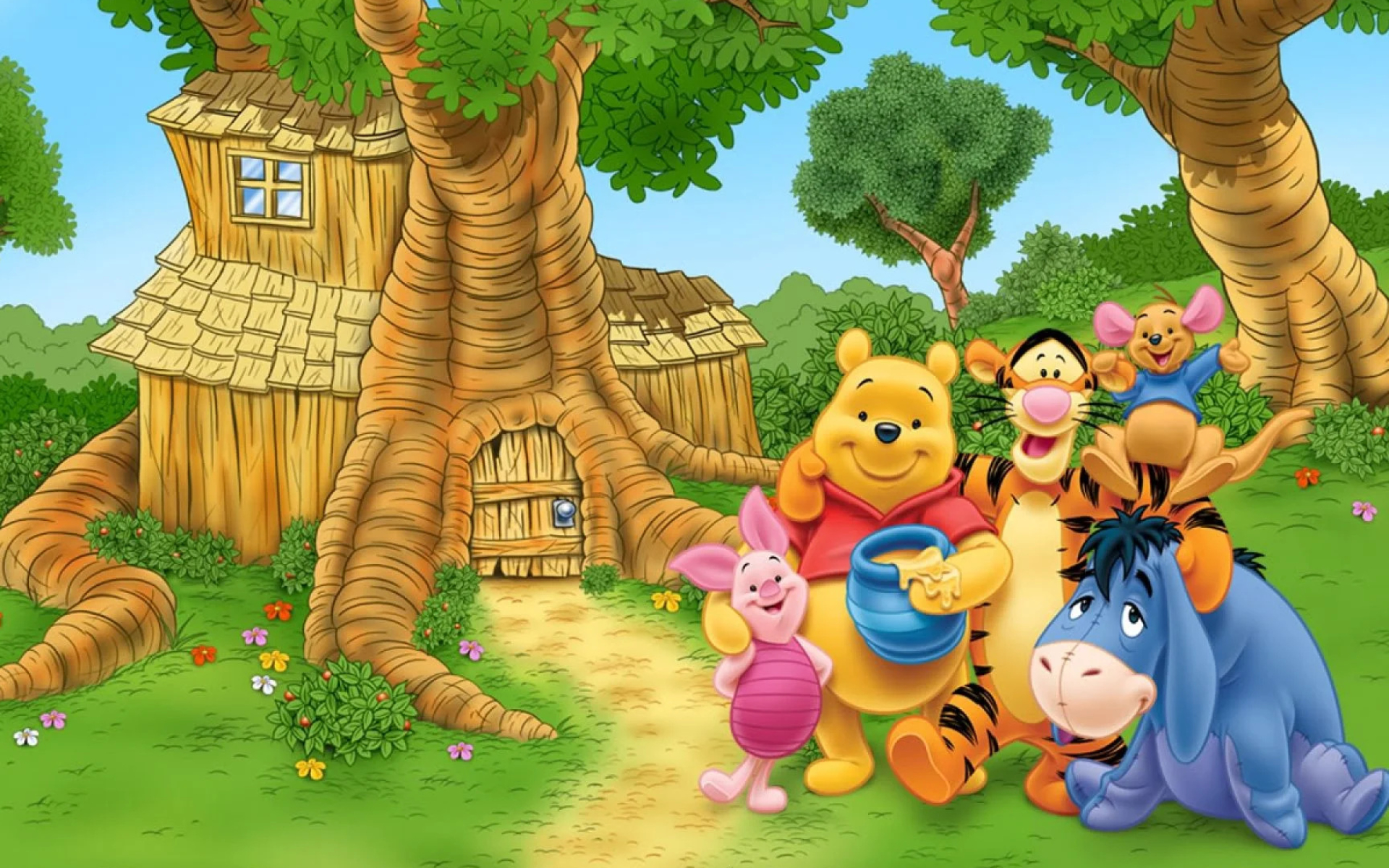 Piglet, Disney anime, Winnie-the-Pooh series, Anime backgrounds, 1920x1200 HD Desktop