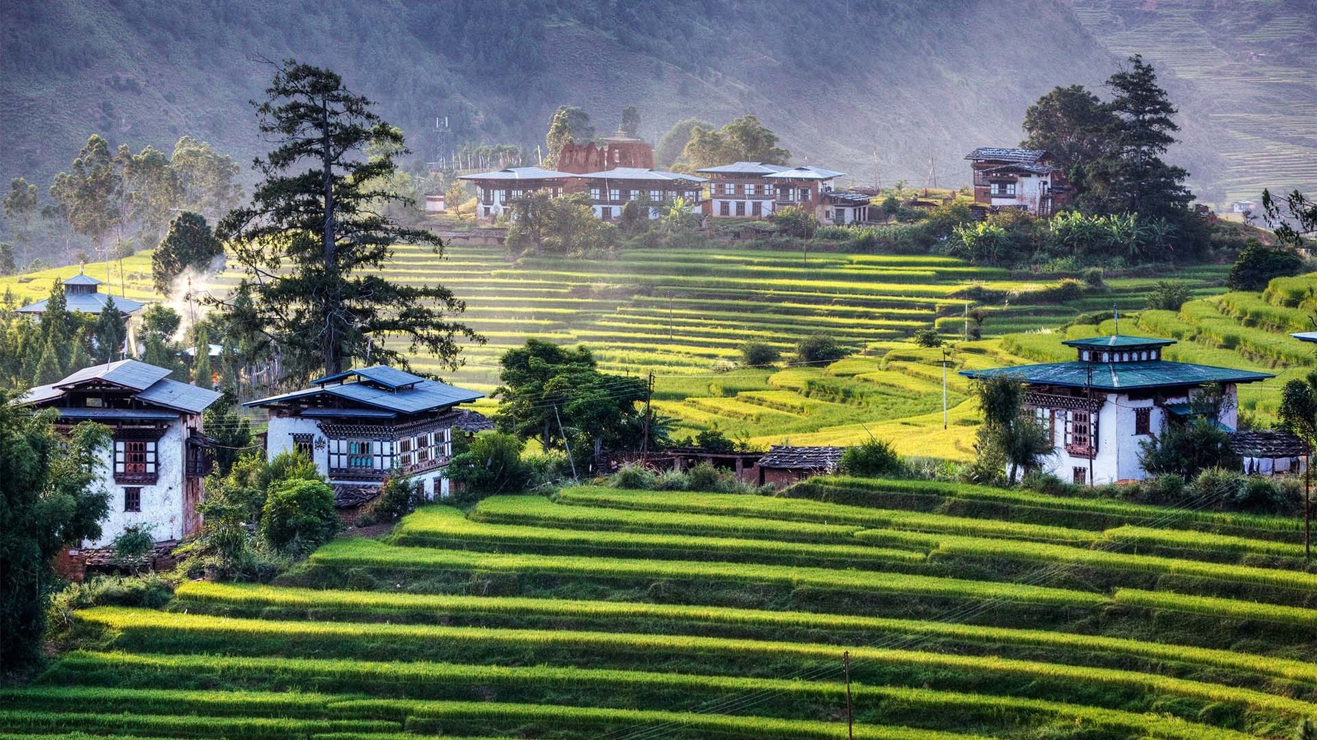 Bhutan travels, Spiritual awakening, Divine exploration, Escapist paradise, 1920x1080 Full HD Desktop