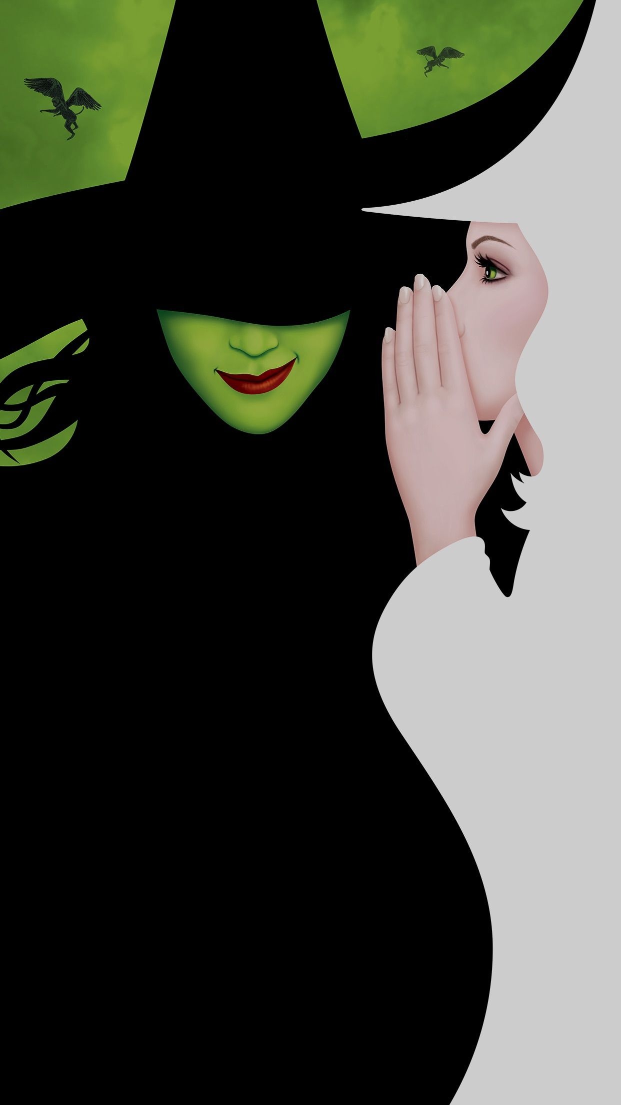 Musical: Wicked, A 2003 play with score and lyrics by Stephen Schwartz, and a book by Winnie Holzman. 1250x2210 HD Wallpaper.