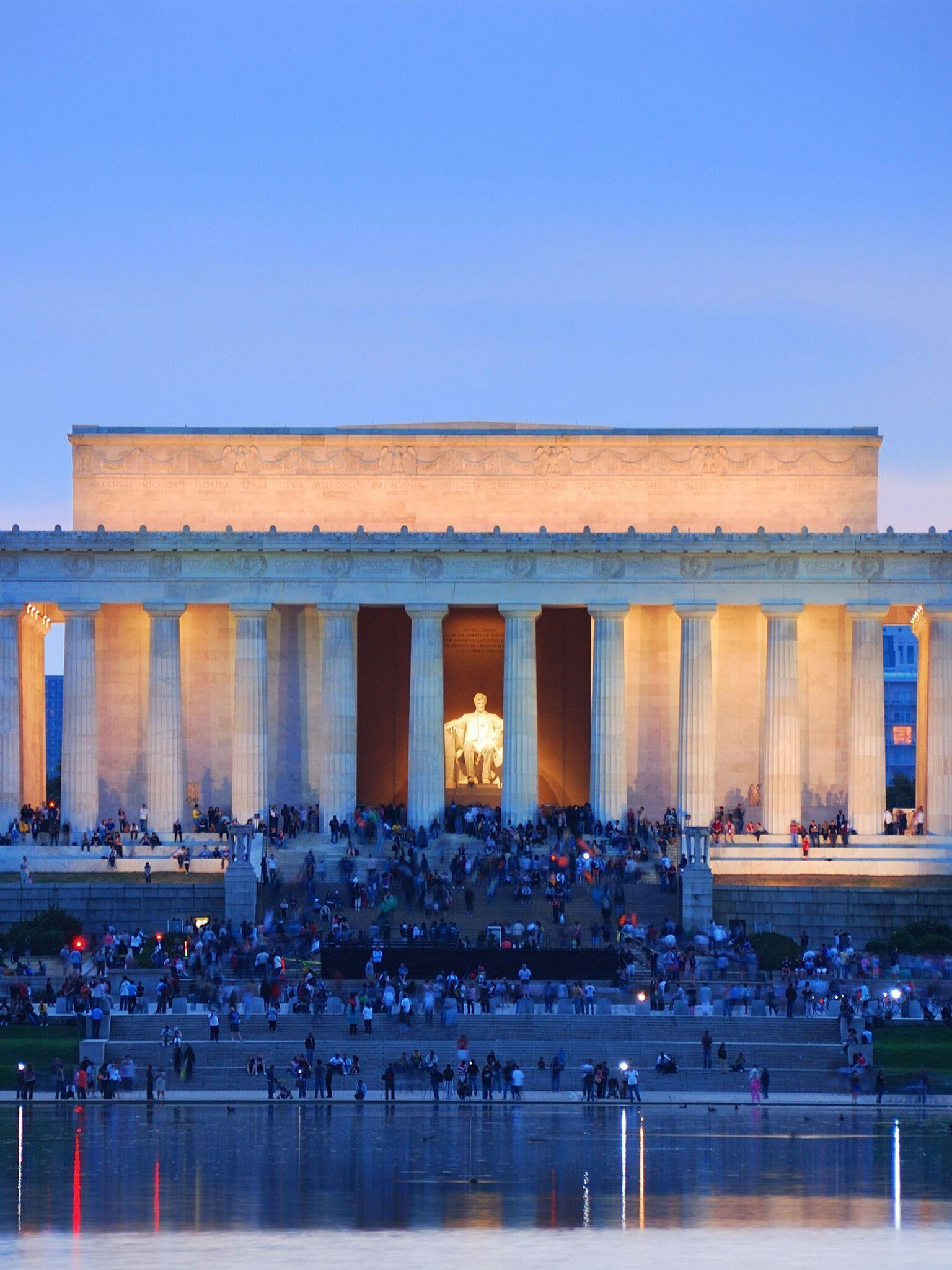 Lincoln Memorial: A neoclassical temple, Built to honor an American president. 1540x2050 HD Wallpaper.