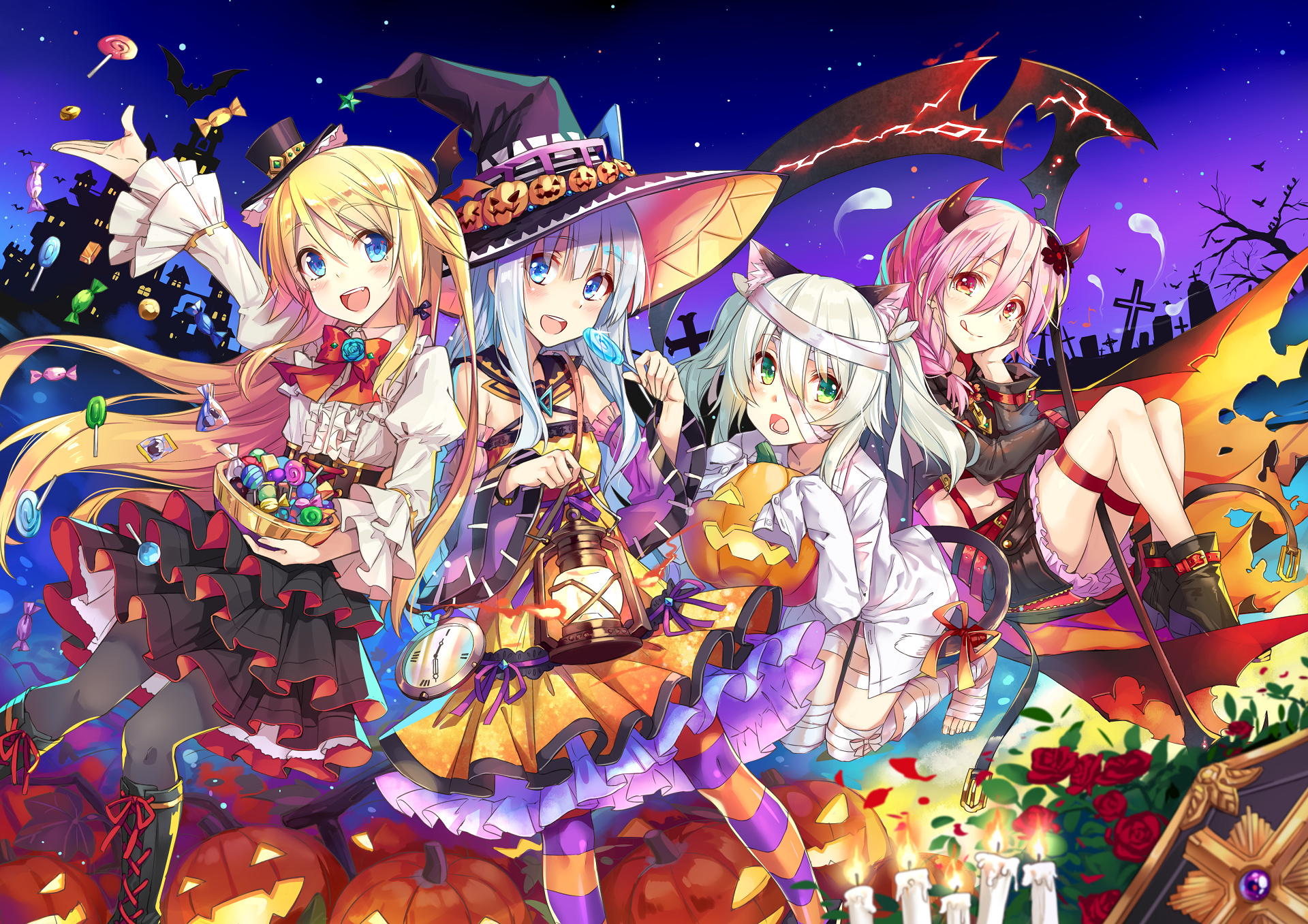 Halloween Anime, Anime Halloween Costumes, Festive Anime Art, 1920x1360 HD Desktop