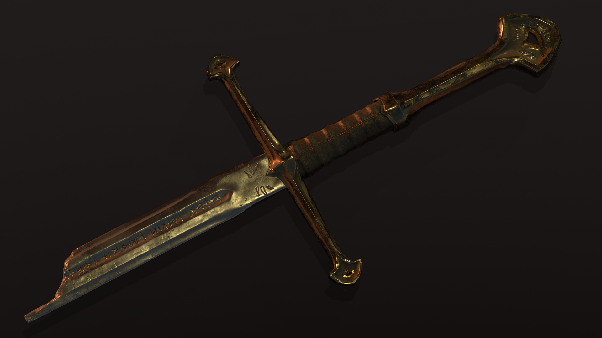 Narsil Sword, Legendary blade, Fantasy weapon, Heroic artifact, 1920x1080 Full HD Desktop