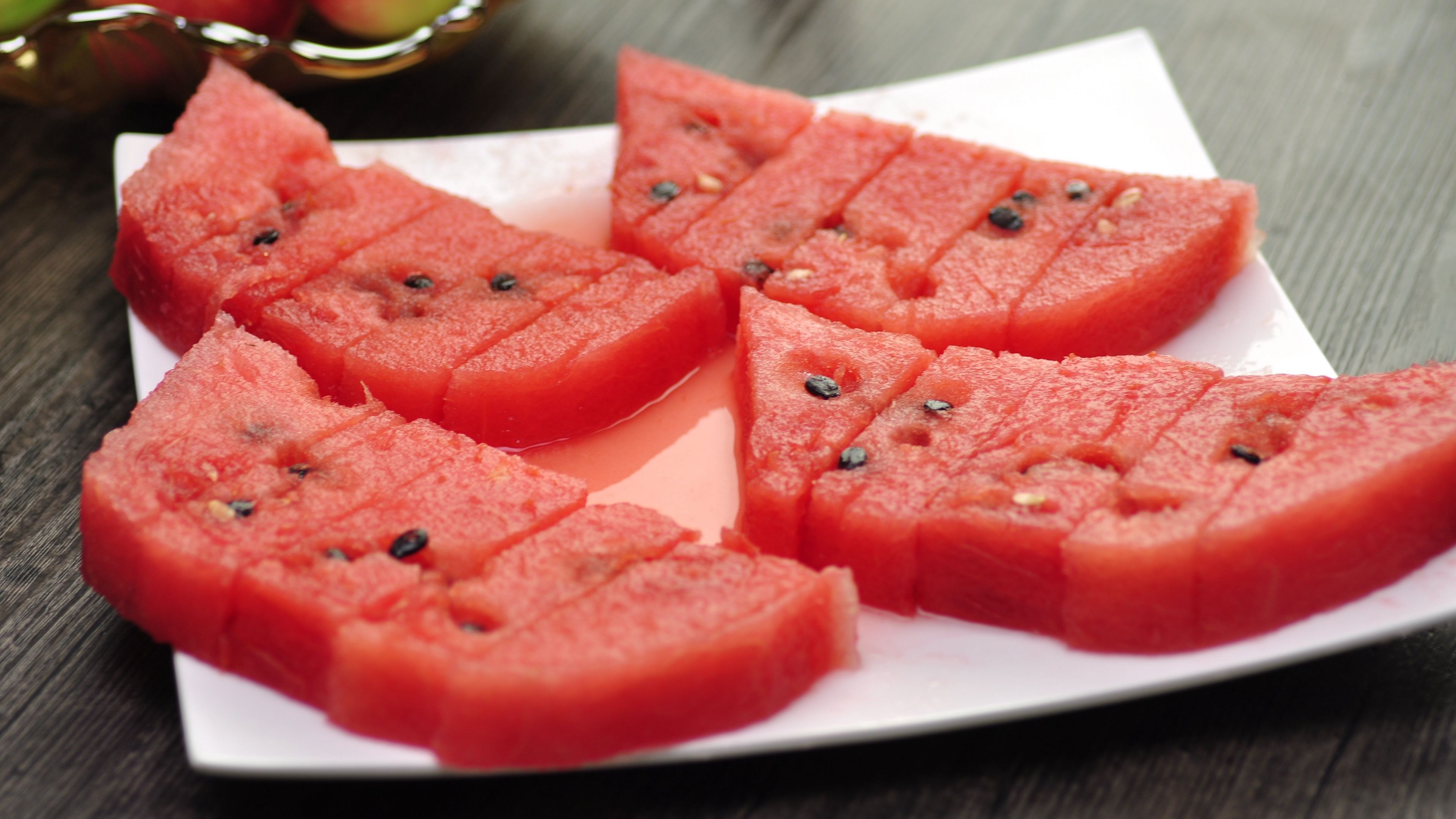 Watermelon: A highly cultivated fruit worldwide, with more than 1,000 varieties, Ripe. 3840x2160 4K Background.