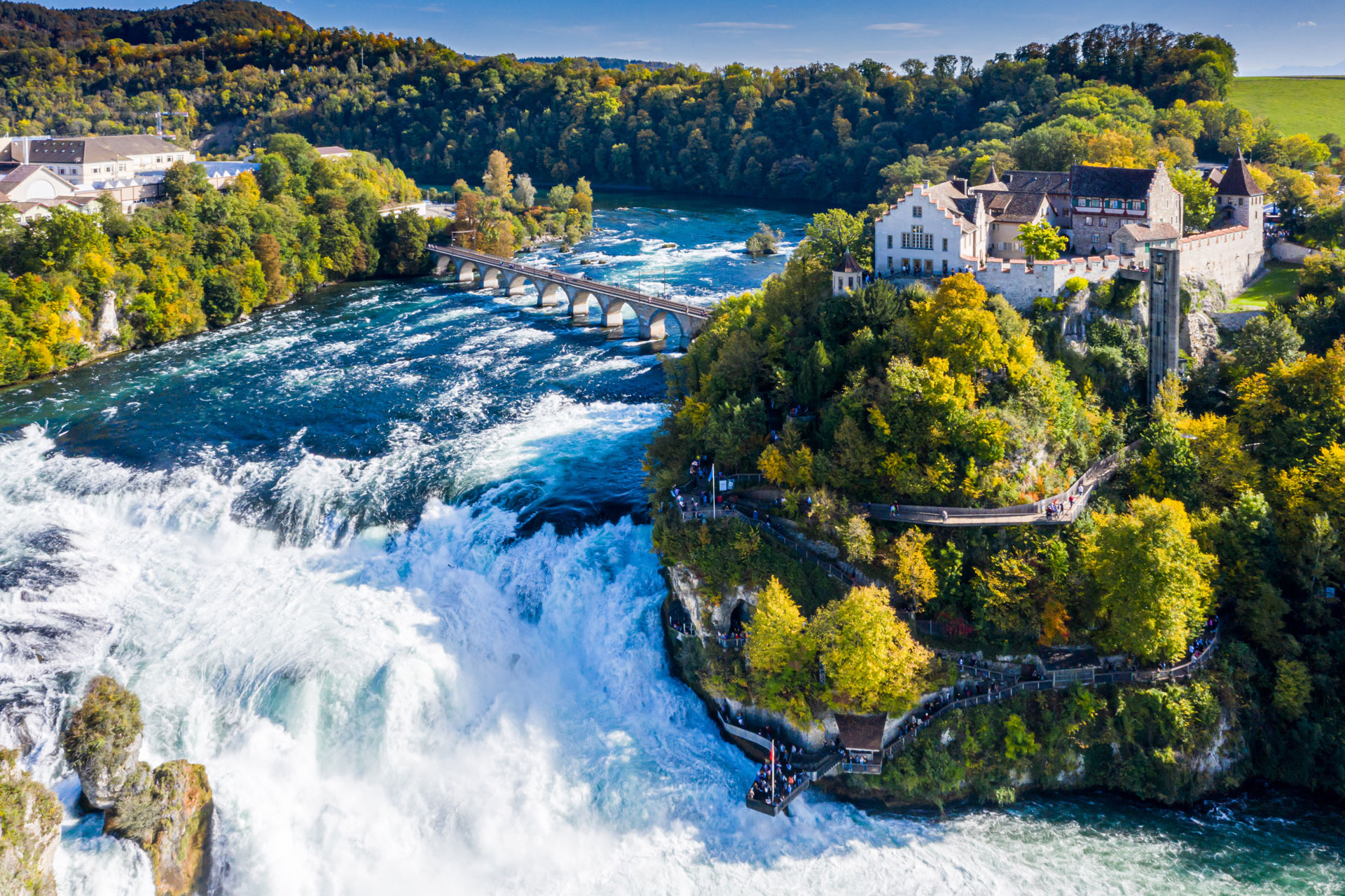 Rhine falls, Europe's largest, Swiss waterfalls, Natural wonder, 1920x1280 HD Desktop
