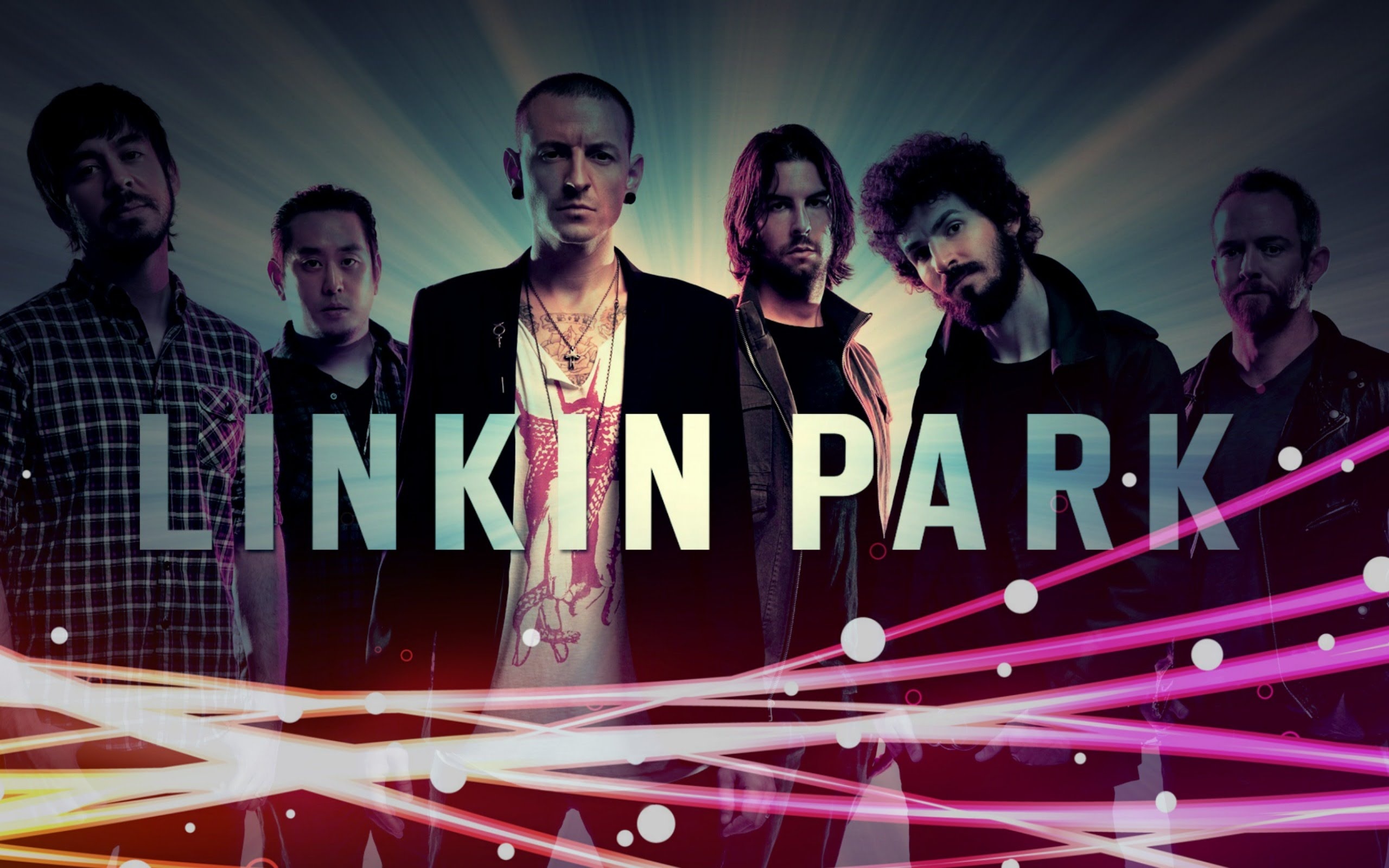 Music Band: Linkin Park, An American rock band from California, Mike Shinoda, Chester Bennington, Joe Hahn. 2560x1600 HD Background.