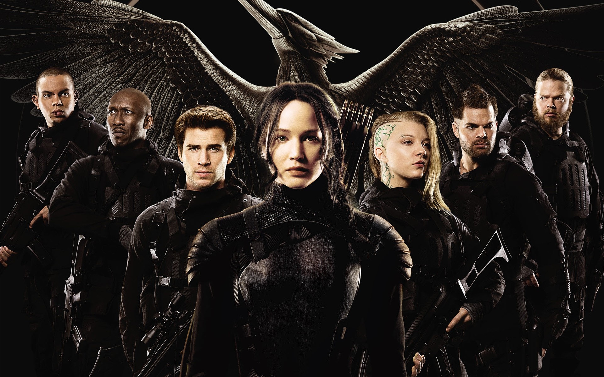 Hunger Games: Mockingjay – Part 1, Katniss Everdeen, Gale Hawthorne, Boggs, Pollux. 1920x1200 HD Background.