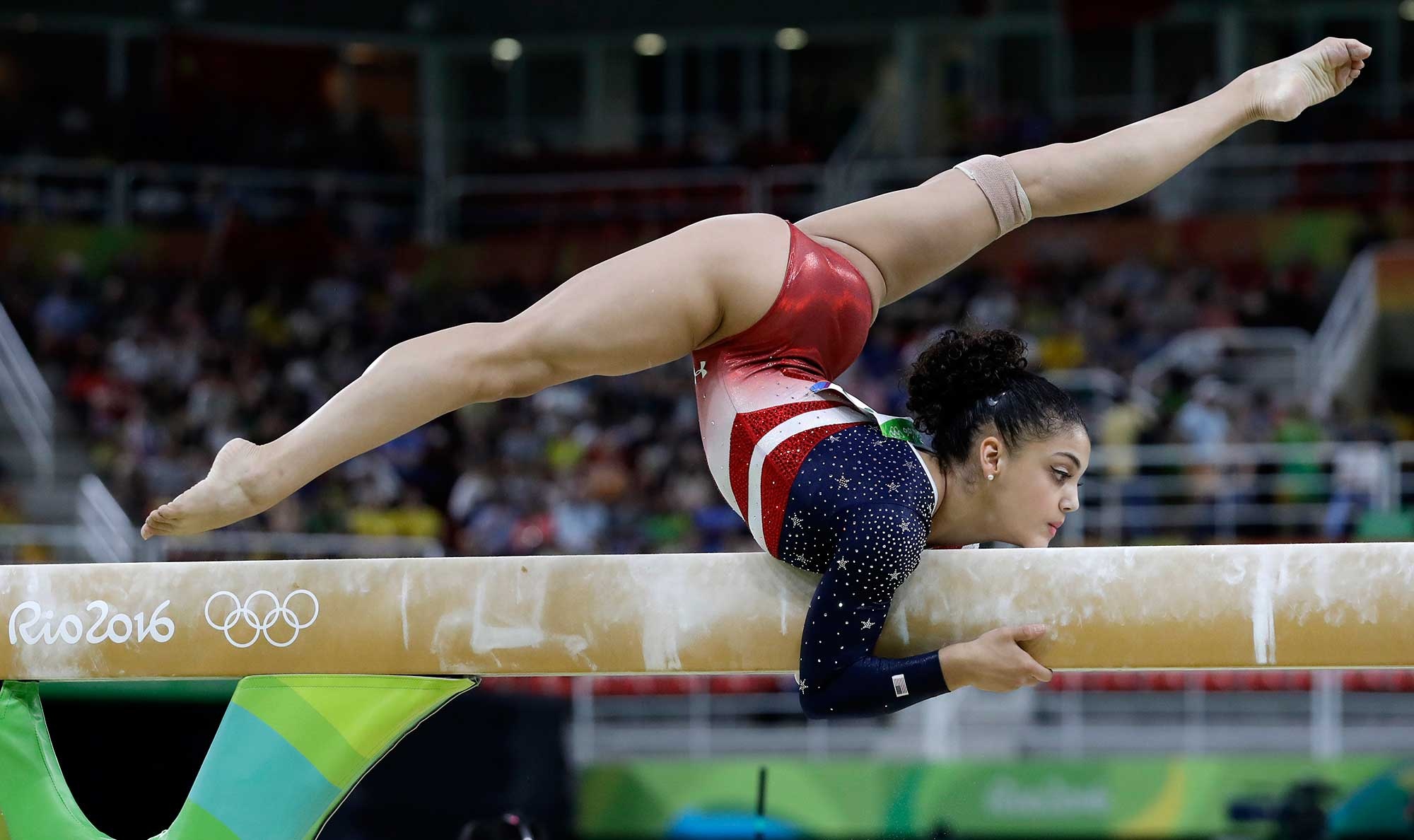 Balance Beam: Lauren Hernandez at the artistic gymnastics women's team final at the 2016 Summer Olympics. 2000x1190 HD Wallpaper.